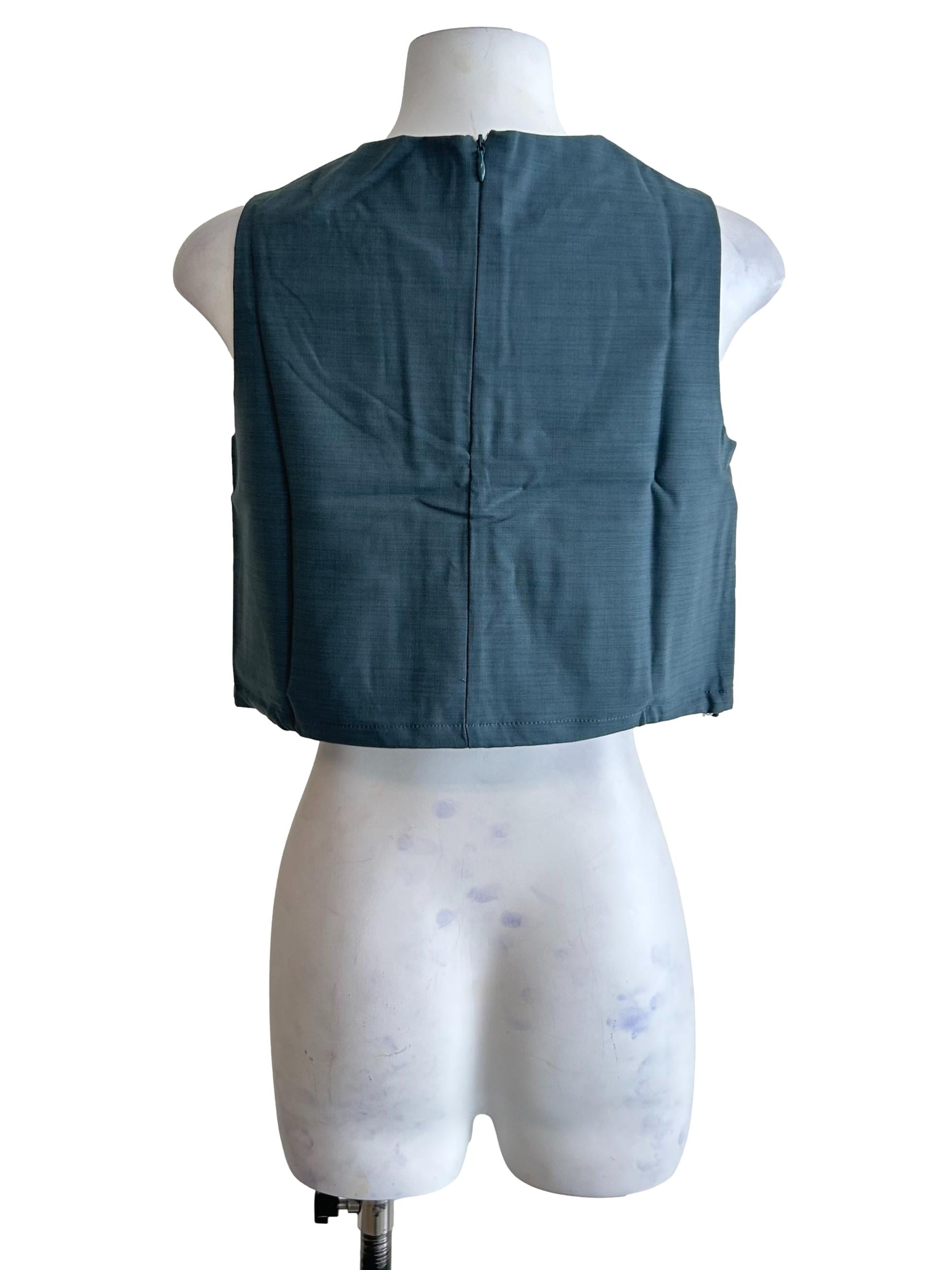 Slate Grey Soren Parachute Drawstring Top