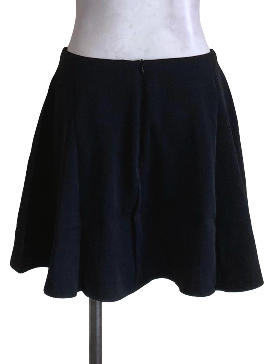 Black High-Waisted Skort