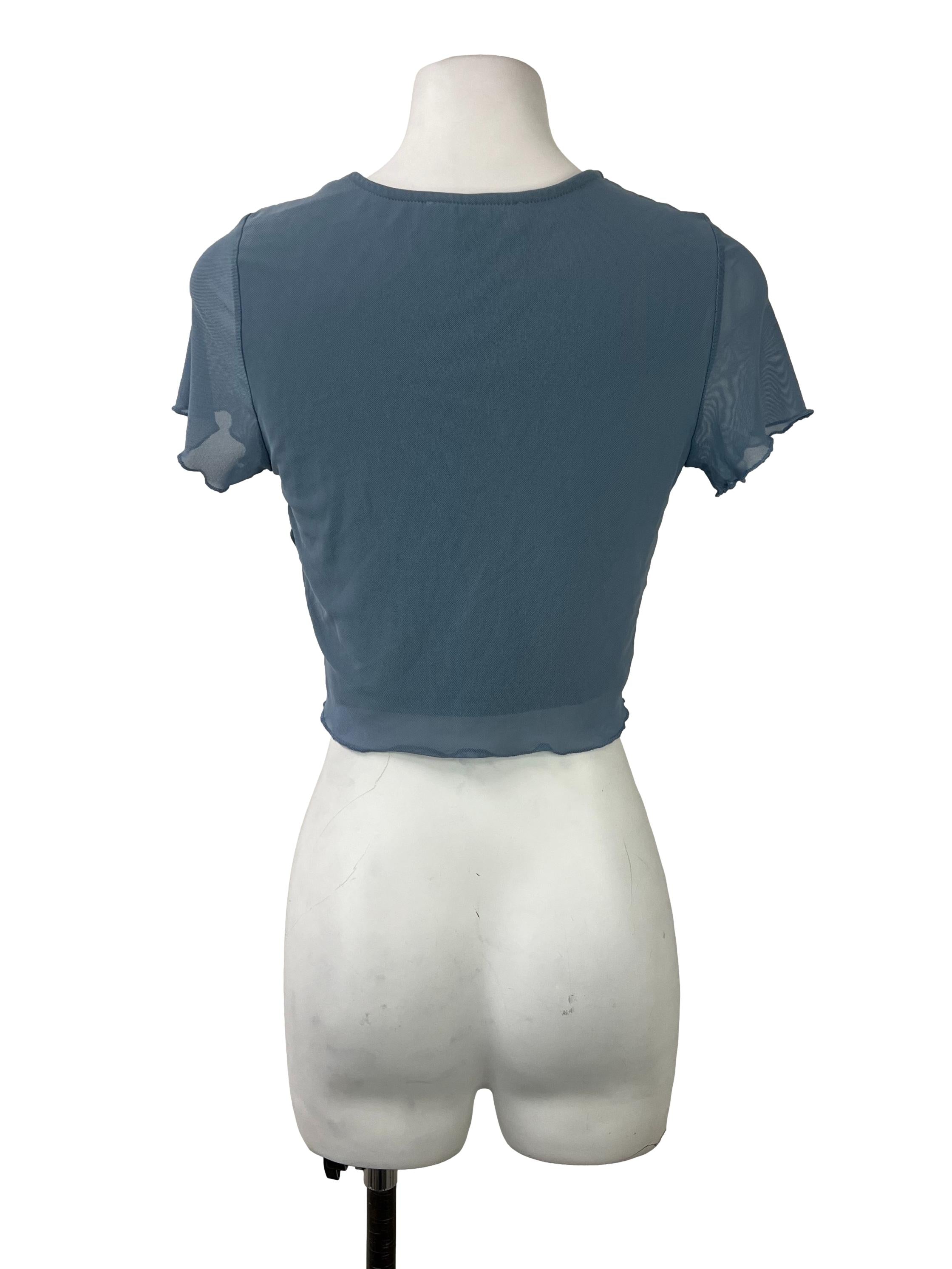 Blue Mesh Baby Tee TTR