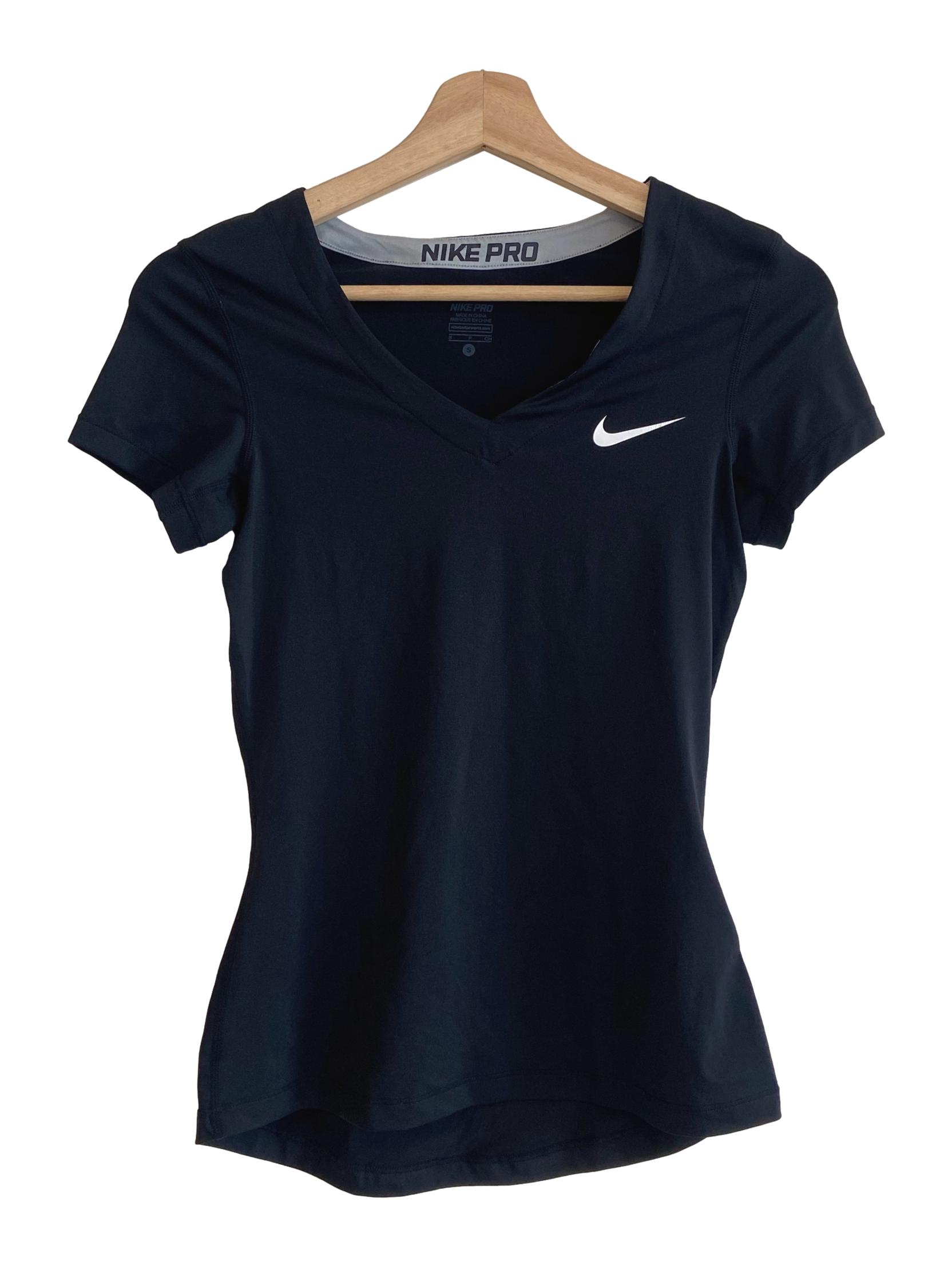 Black V- Neck Dri-Fit Top