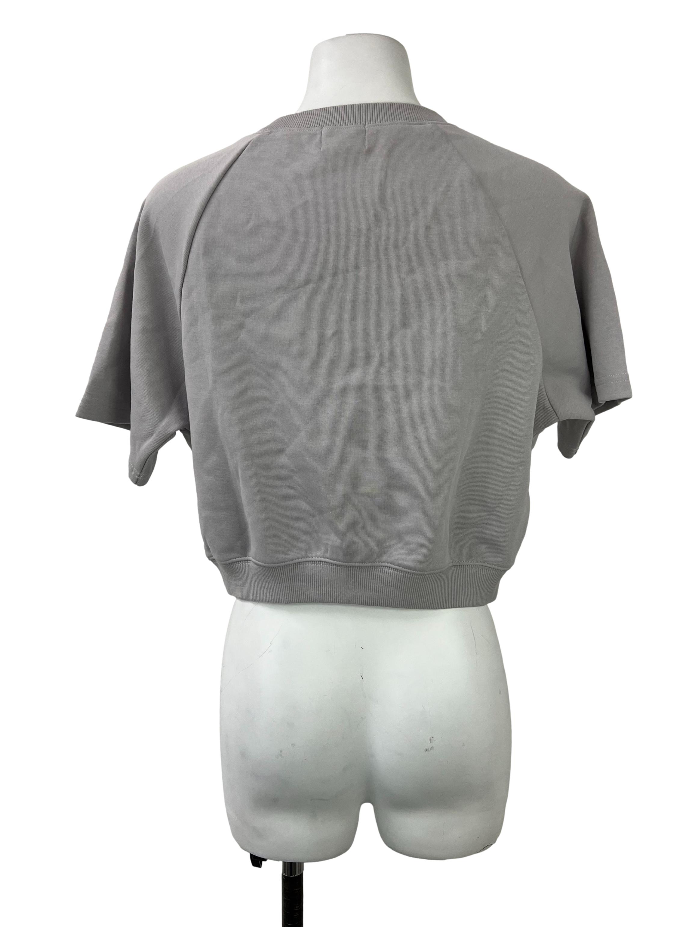 Grey Round Neck Cropped Tee TCL