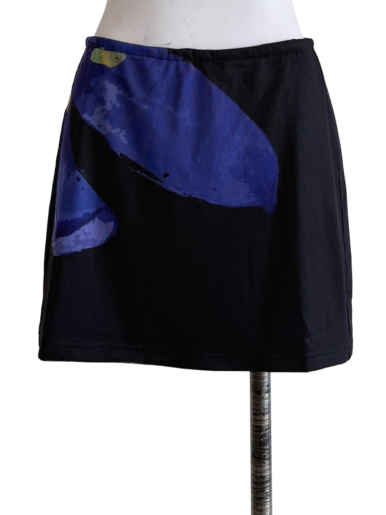 Black Meranda Mesh Skorts