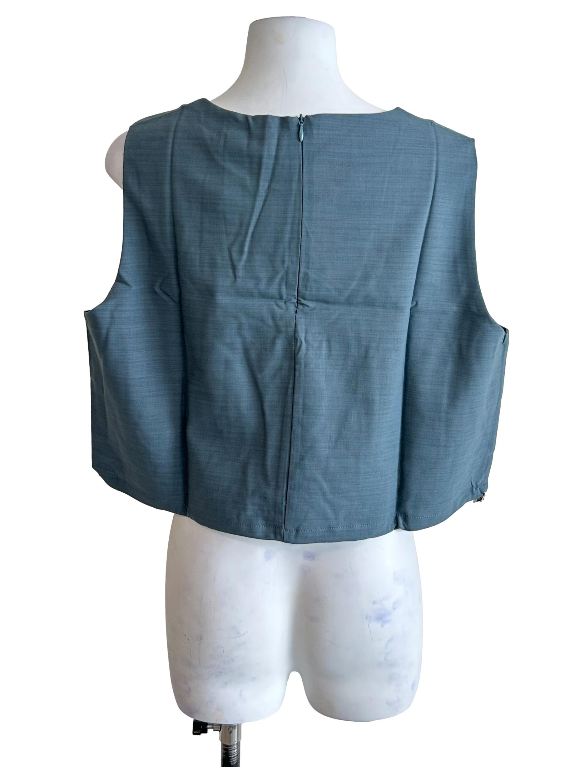 Slate Grey Soren Parachute Drawstring Top