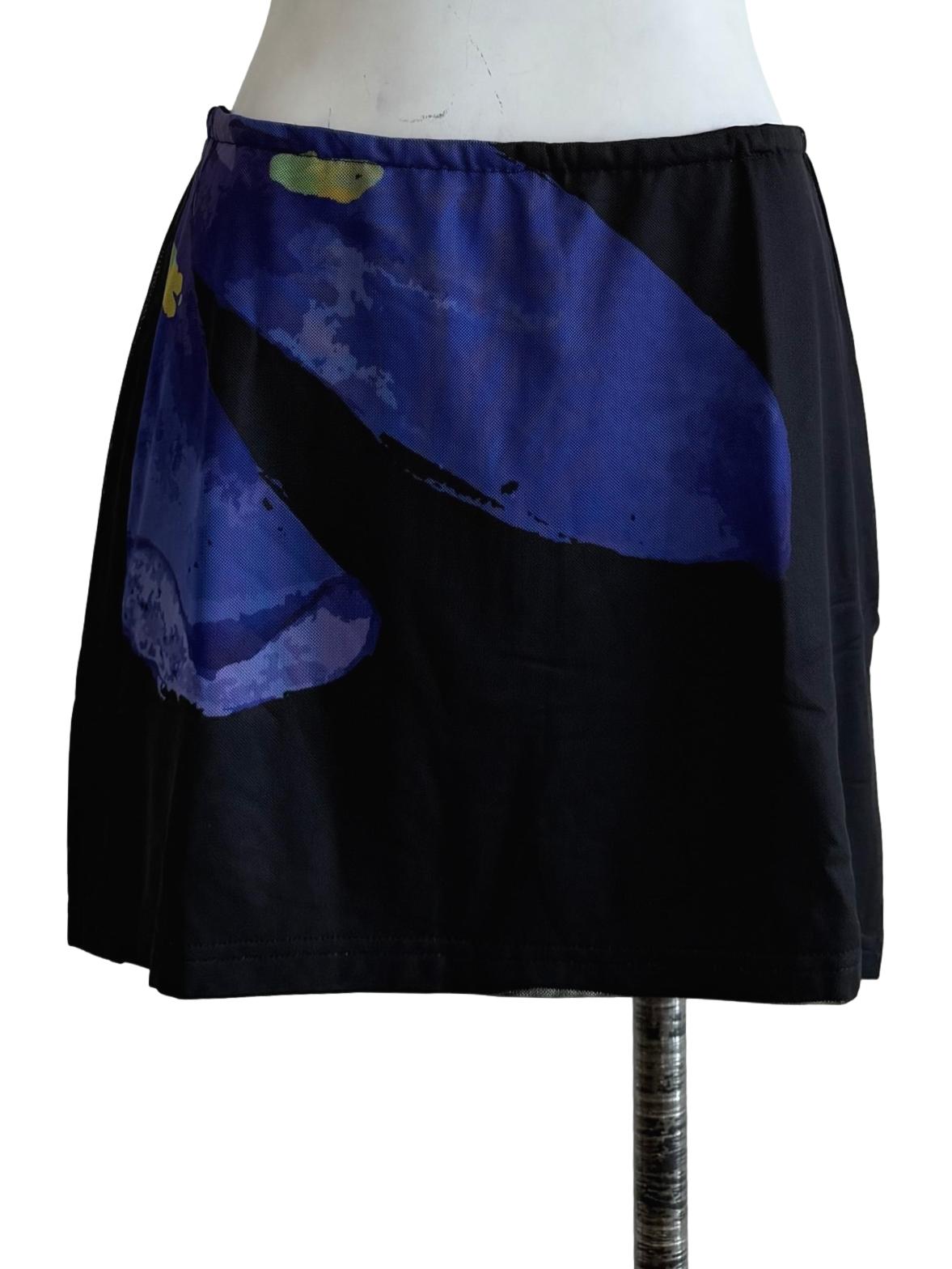 Black Meranda Mesh Skorts