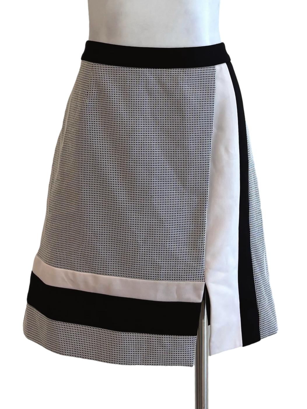 Silver Grey Black Mini Skirt