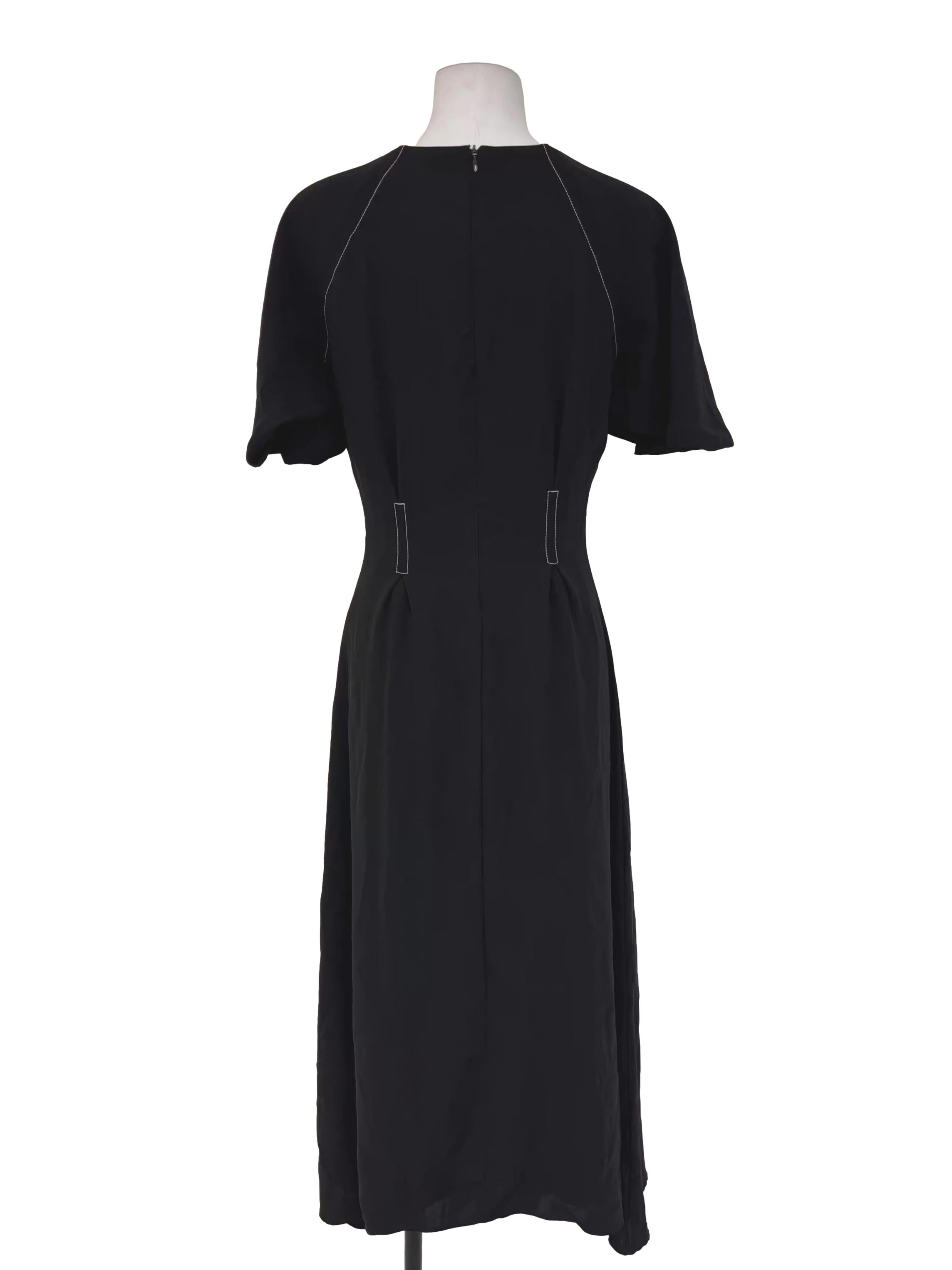 Night Black Butterfly Sleeve Dress