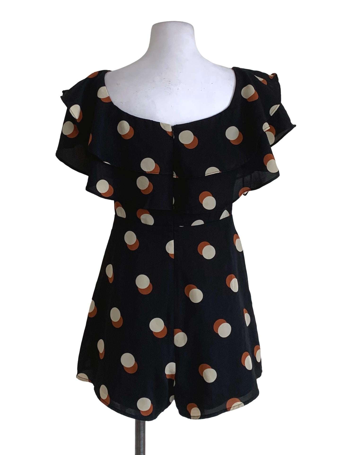 Black Polka Dots Romper