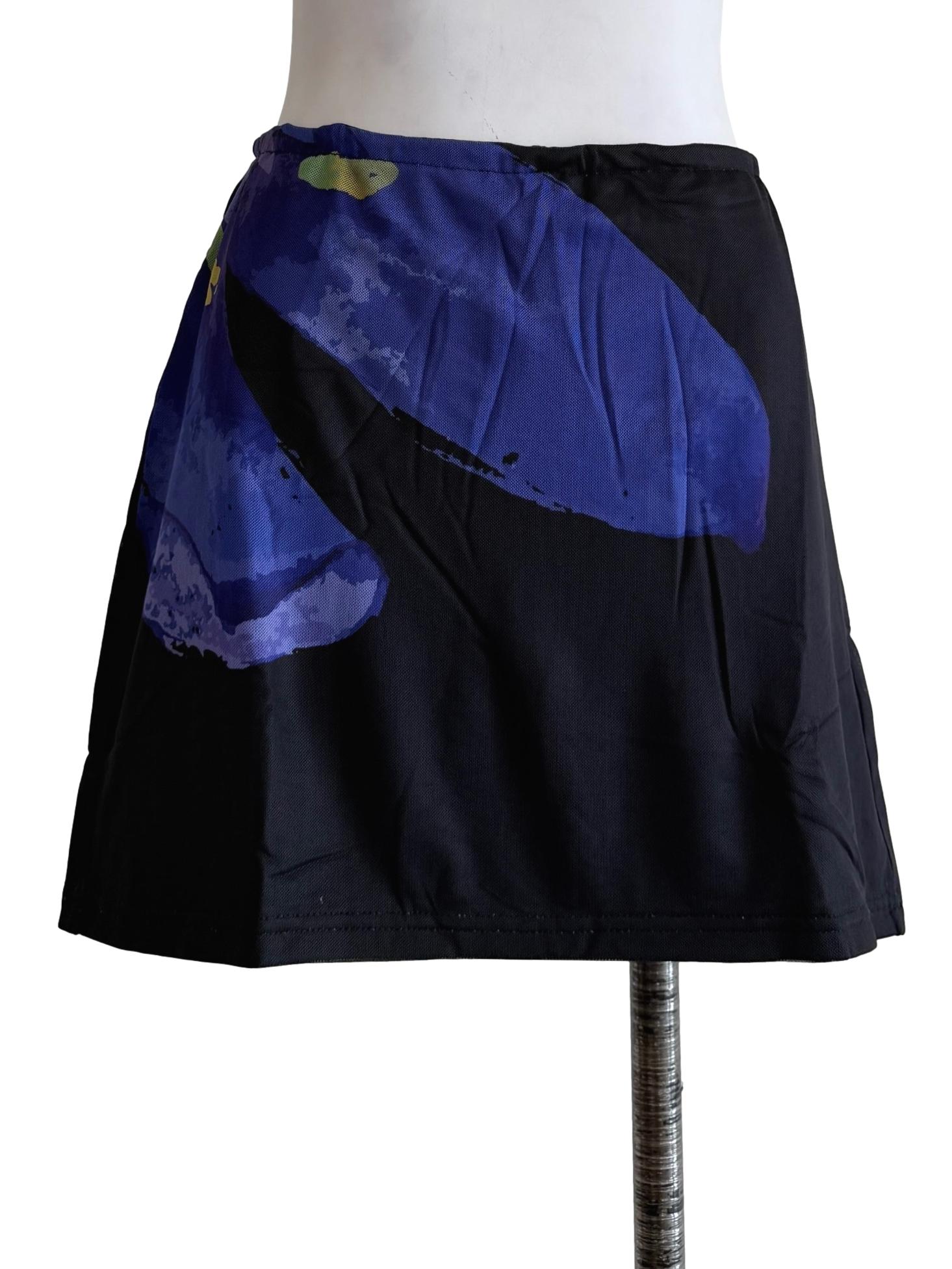 Black Meranda Mesh Skorts