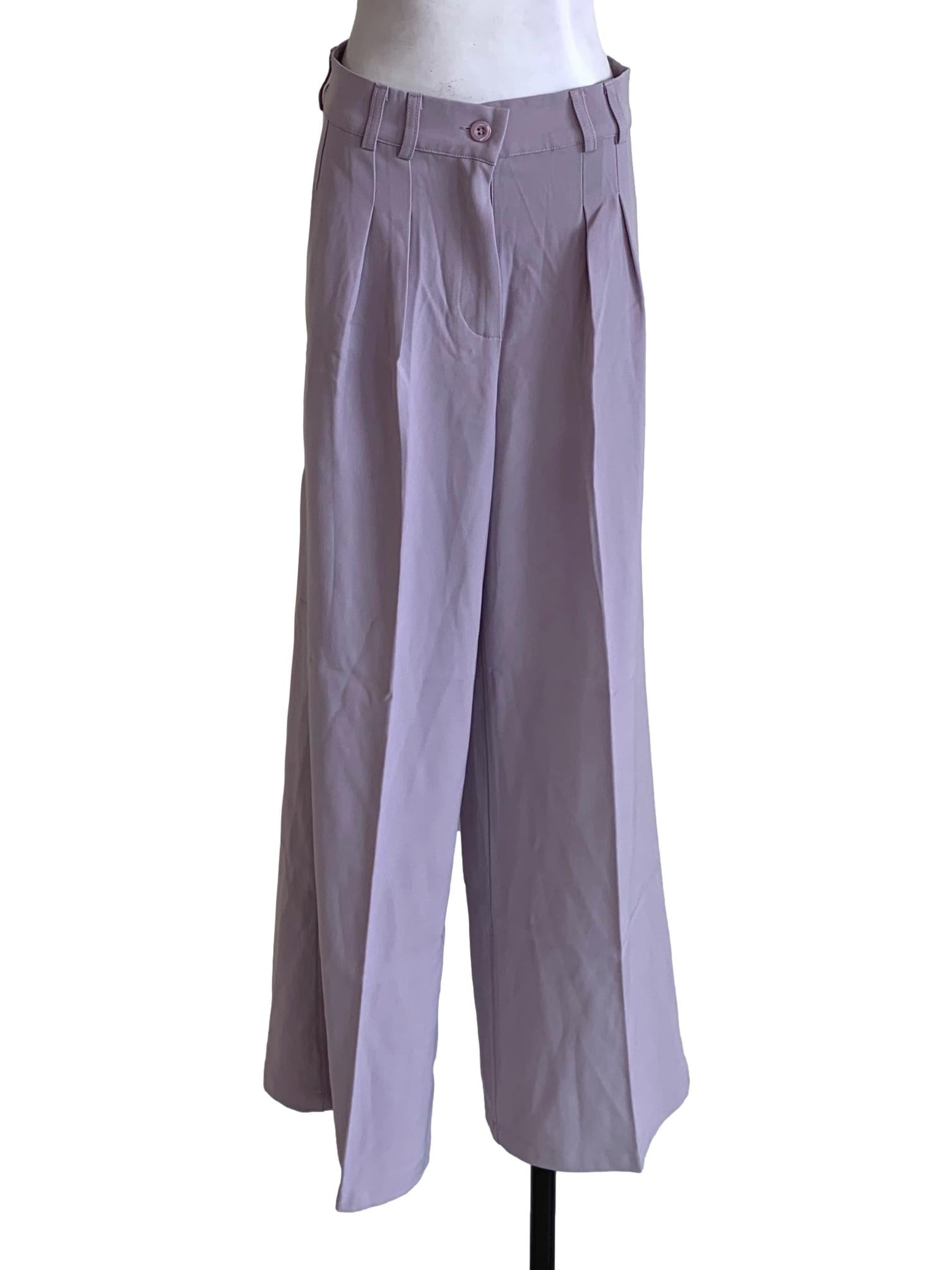 Lavender Purple High-Waisted Formal Pants TEM
