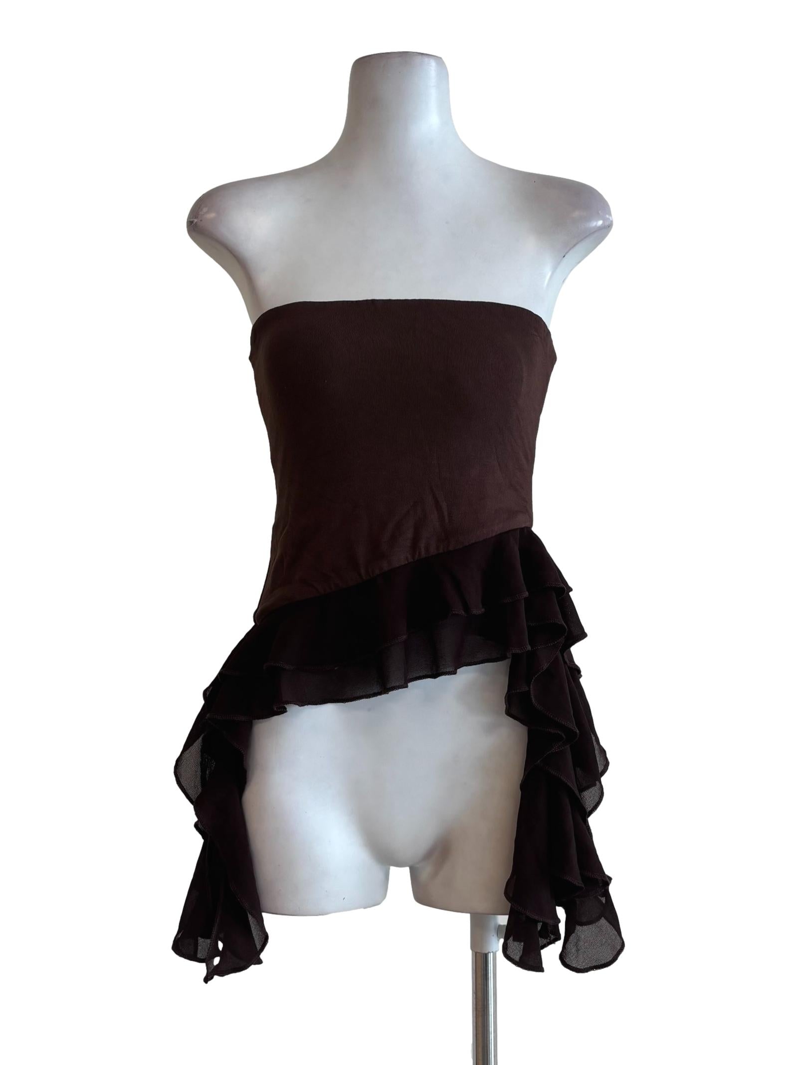 Chocolate Strapless Jellyfish Top