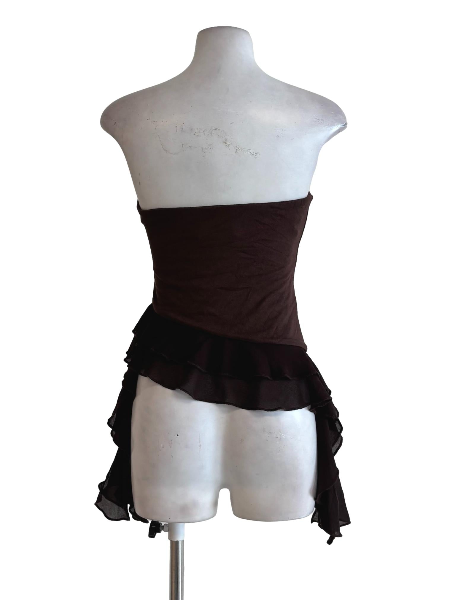 Chocolate Strapless Jellyfish Top