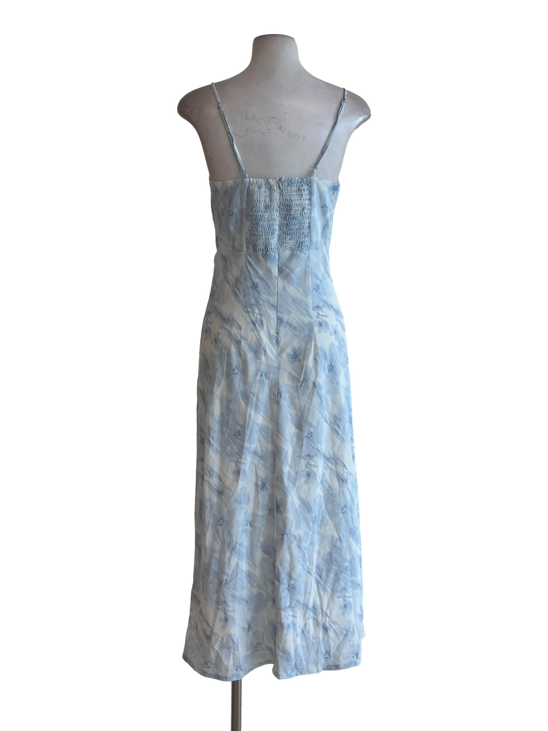 Baby Blue Floral Slip Dress