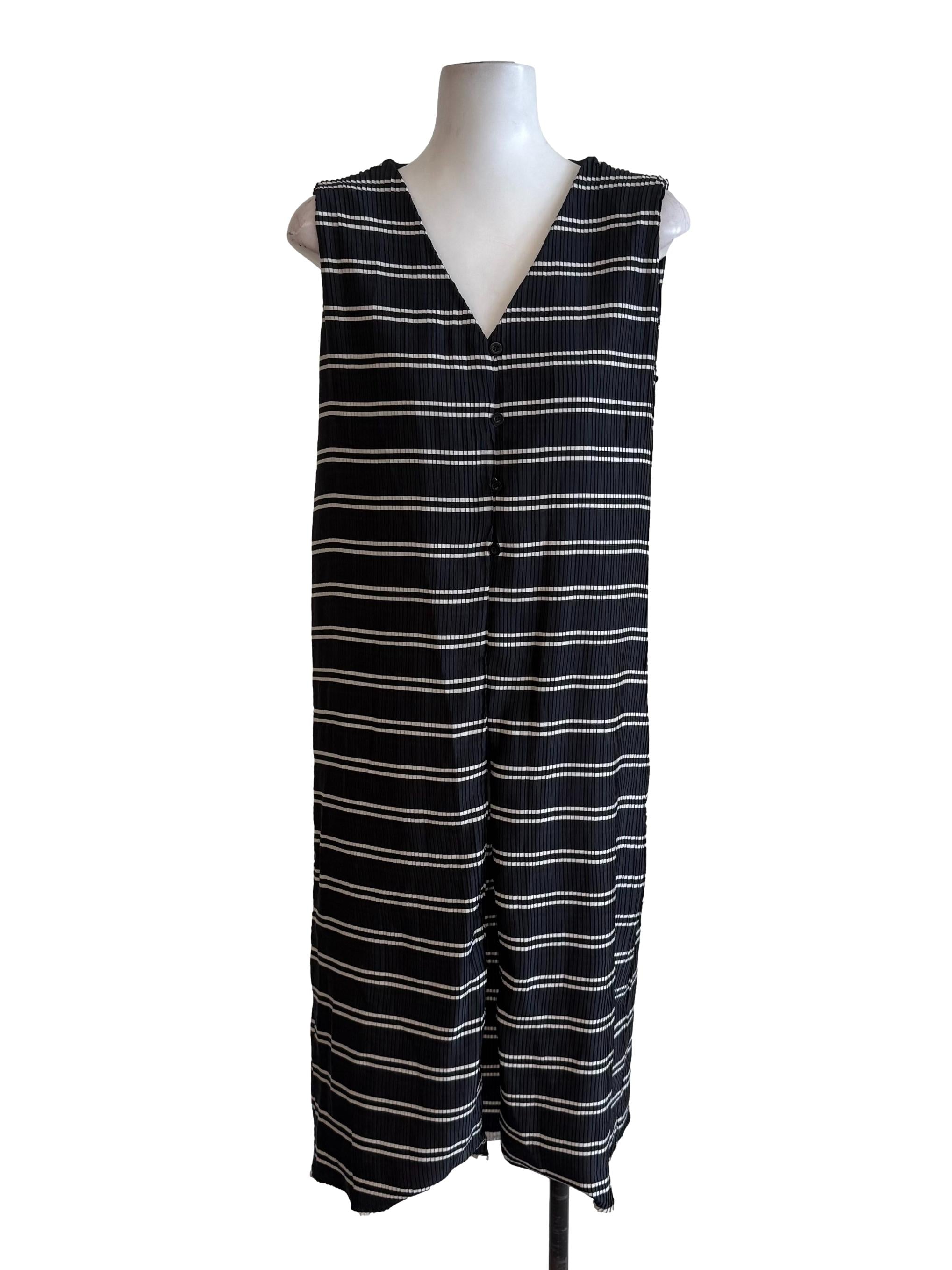 Charcoal Accordion Long Vest