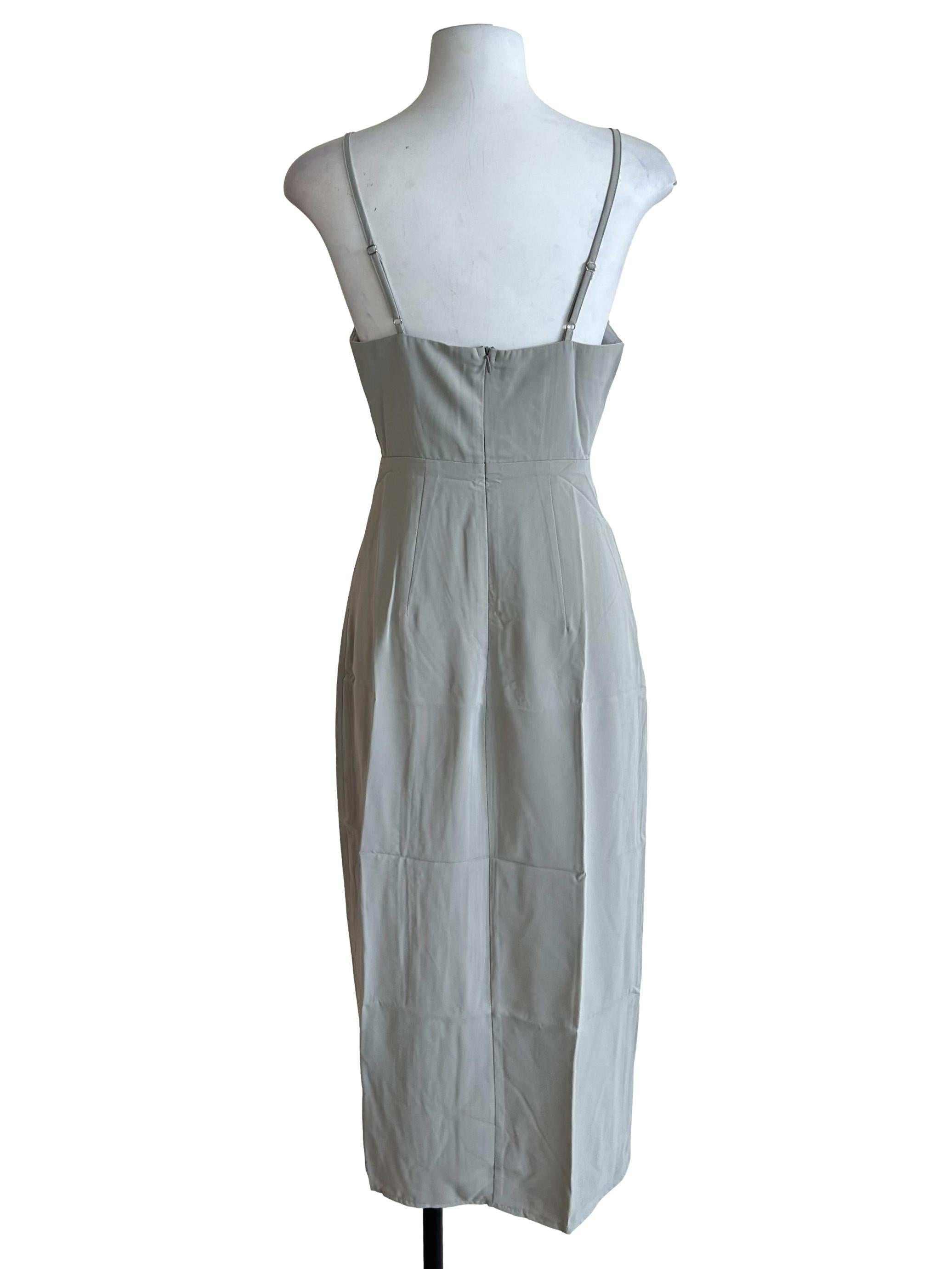 Grey Eli Asymmetrical Midi Dress