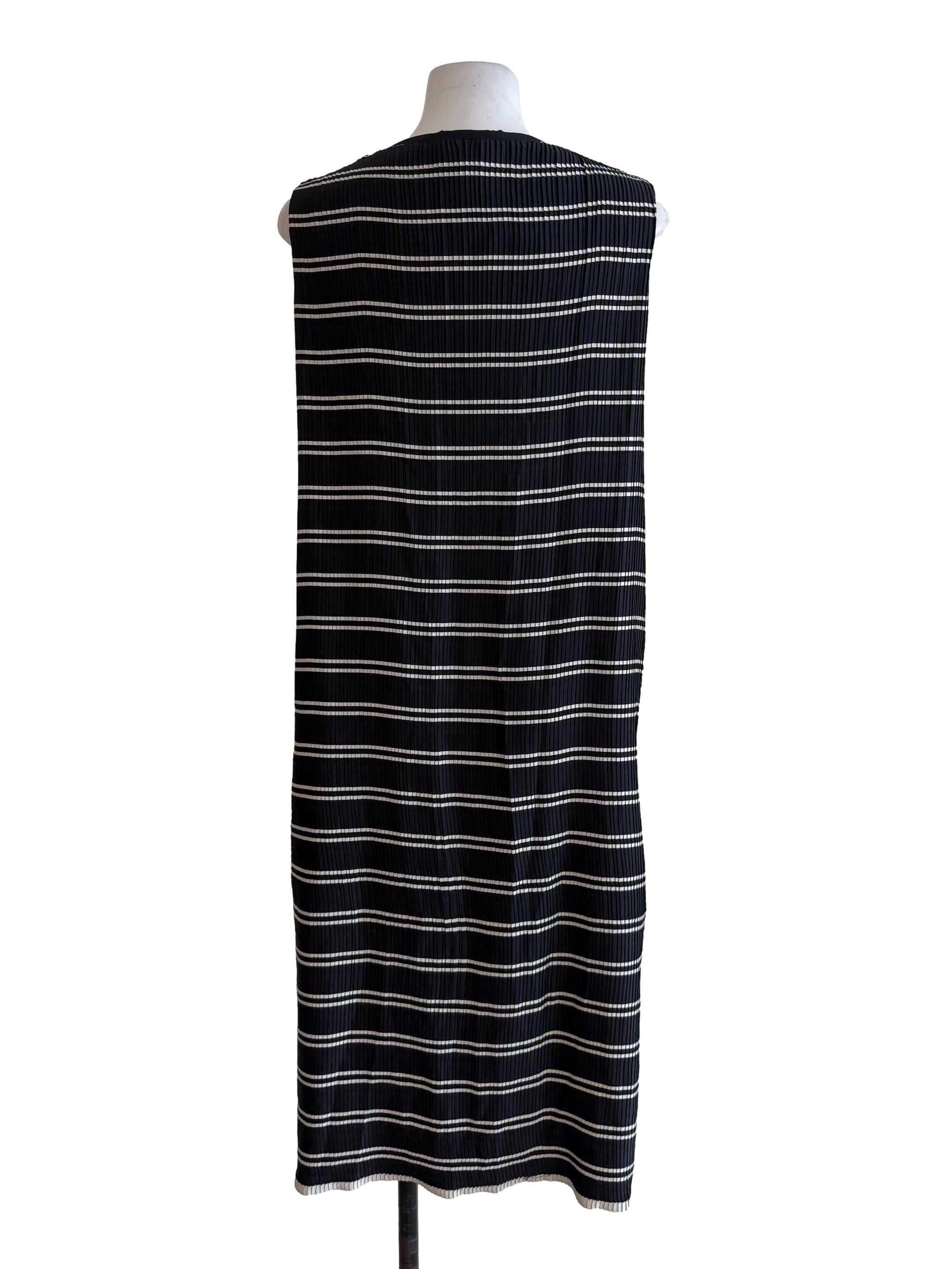 Charcoal Accordion Long Vest