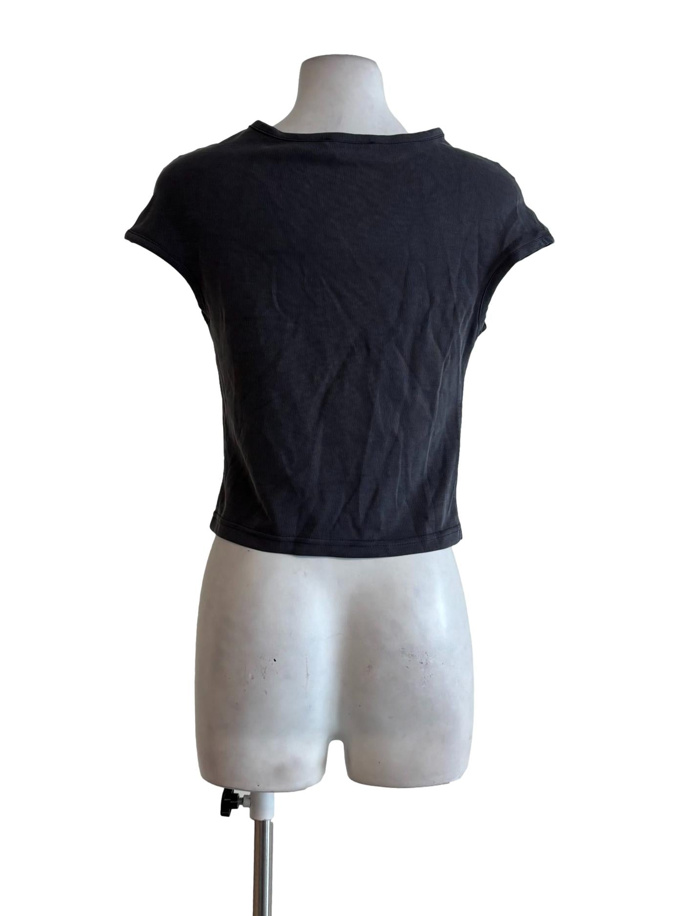 Charcoal Grey Shortsleeve Top