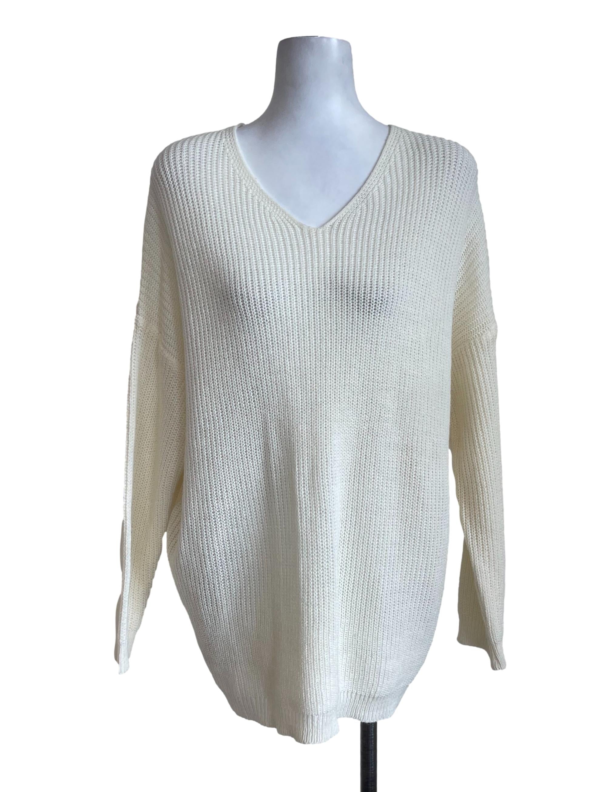 Yellowish Beige Baggy Knitted Top