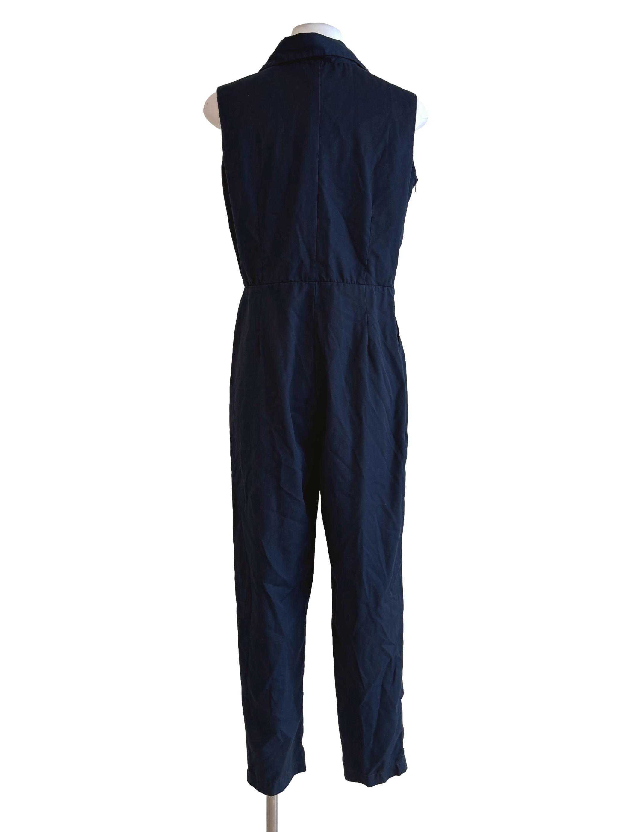 Navy Blue Sleeveless Jumpsuit