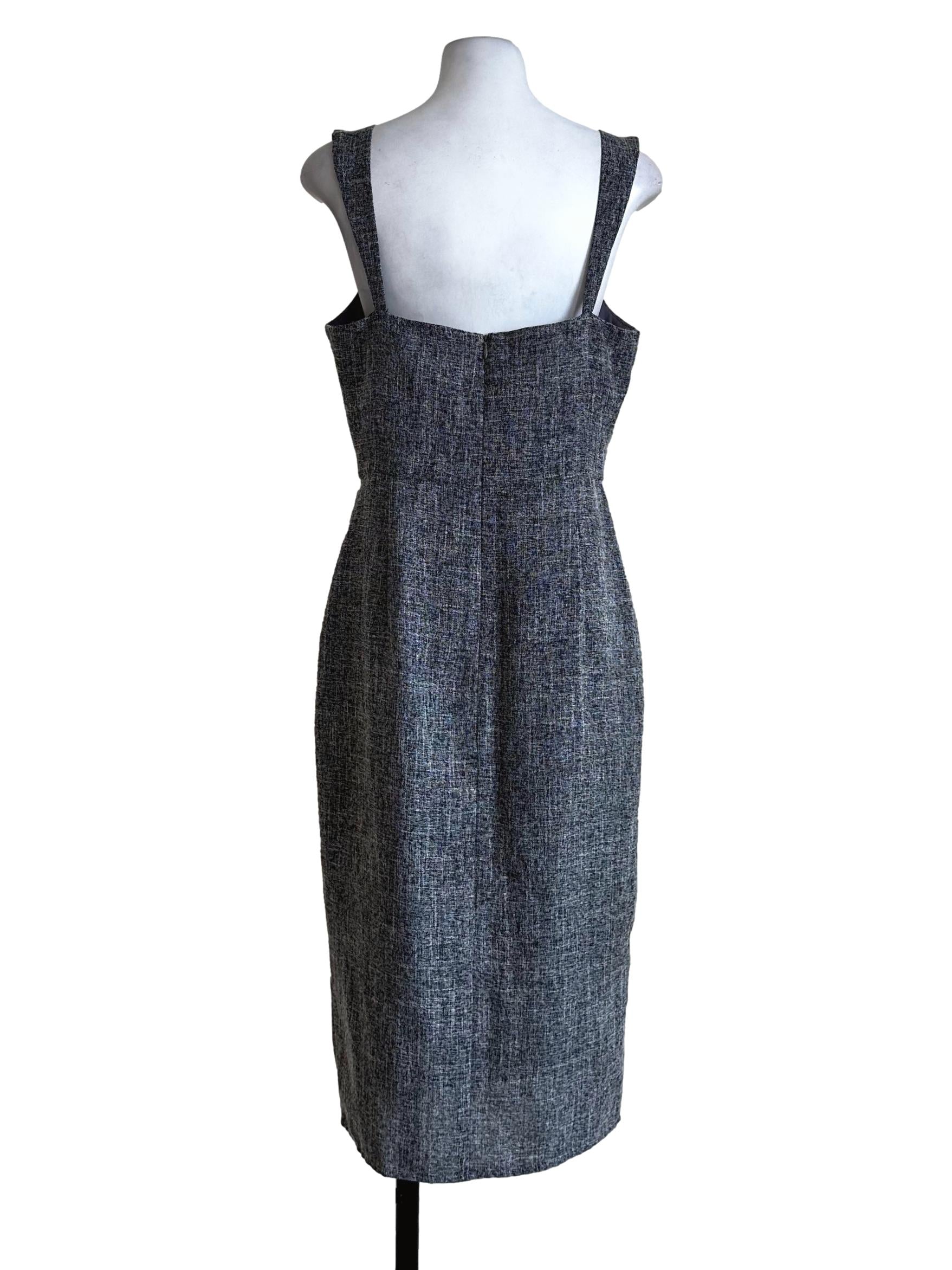 Grey Chalk Stripes Dress