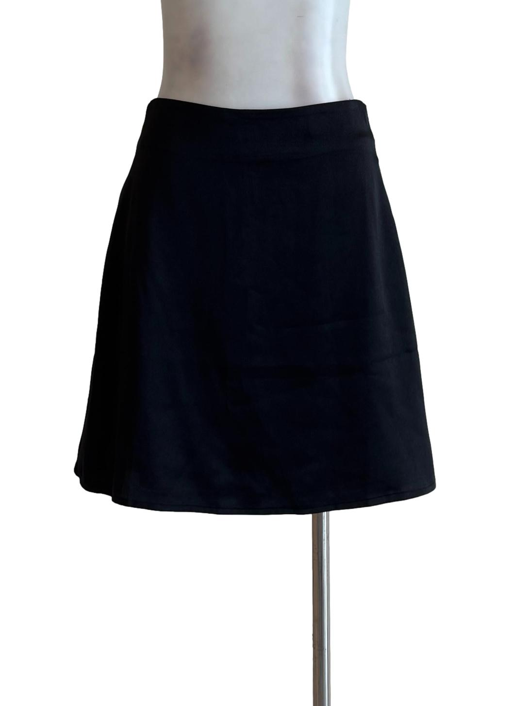 Silk Black Mini Skirt