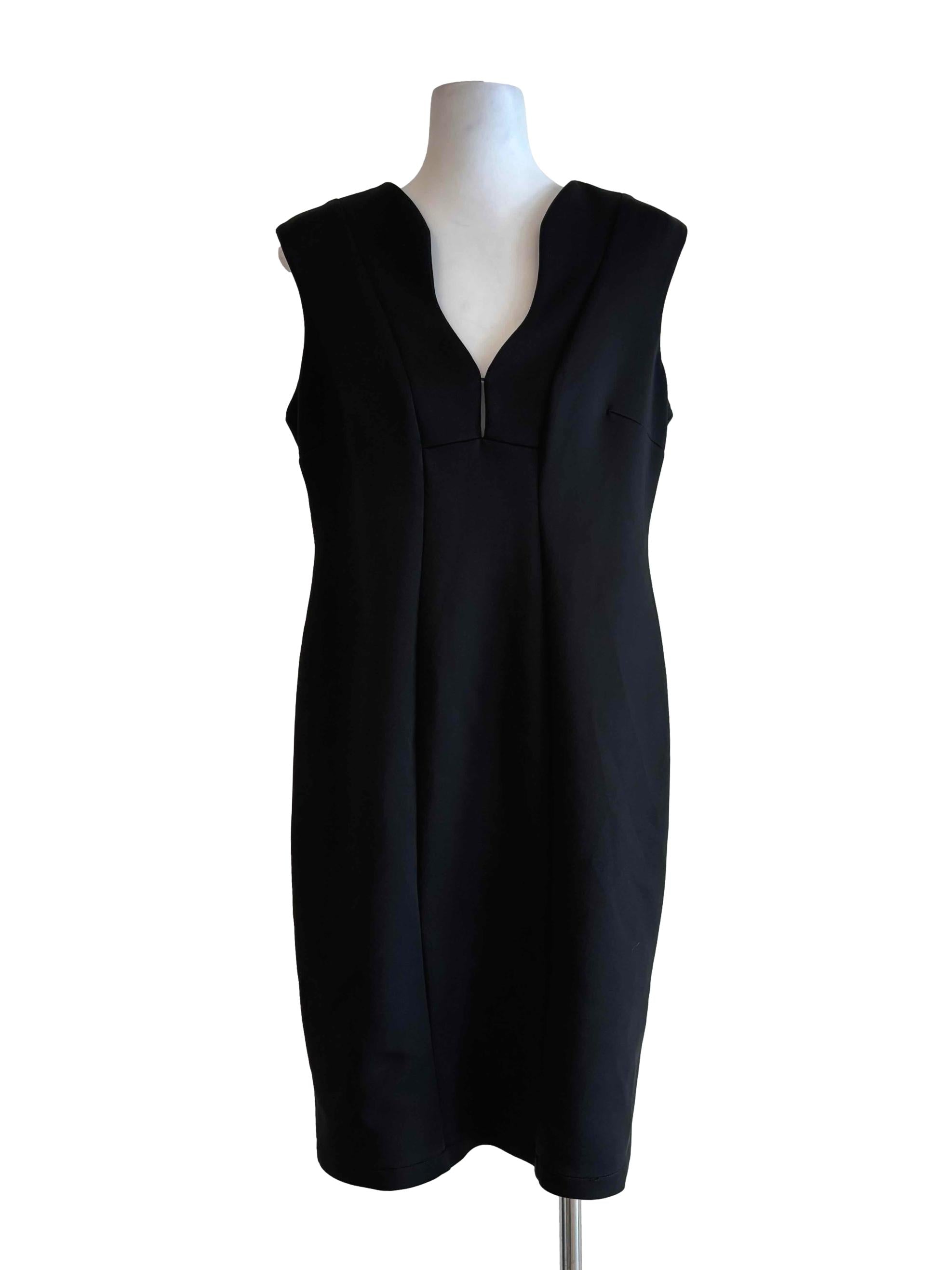 Soft Black Sleeveless Sheath Dress
