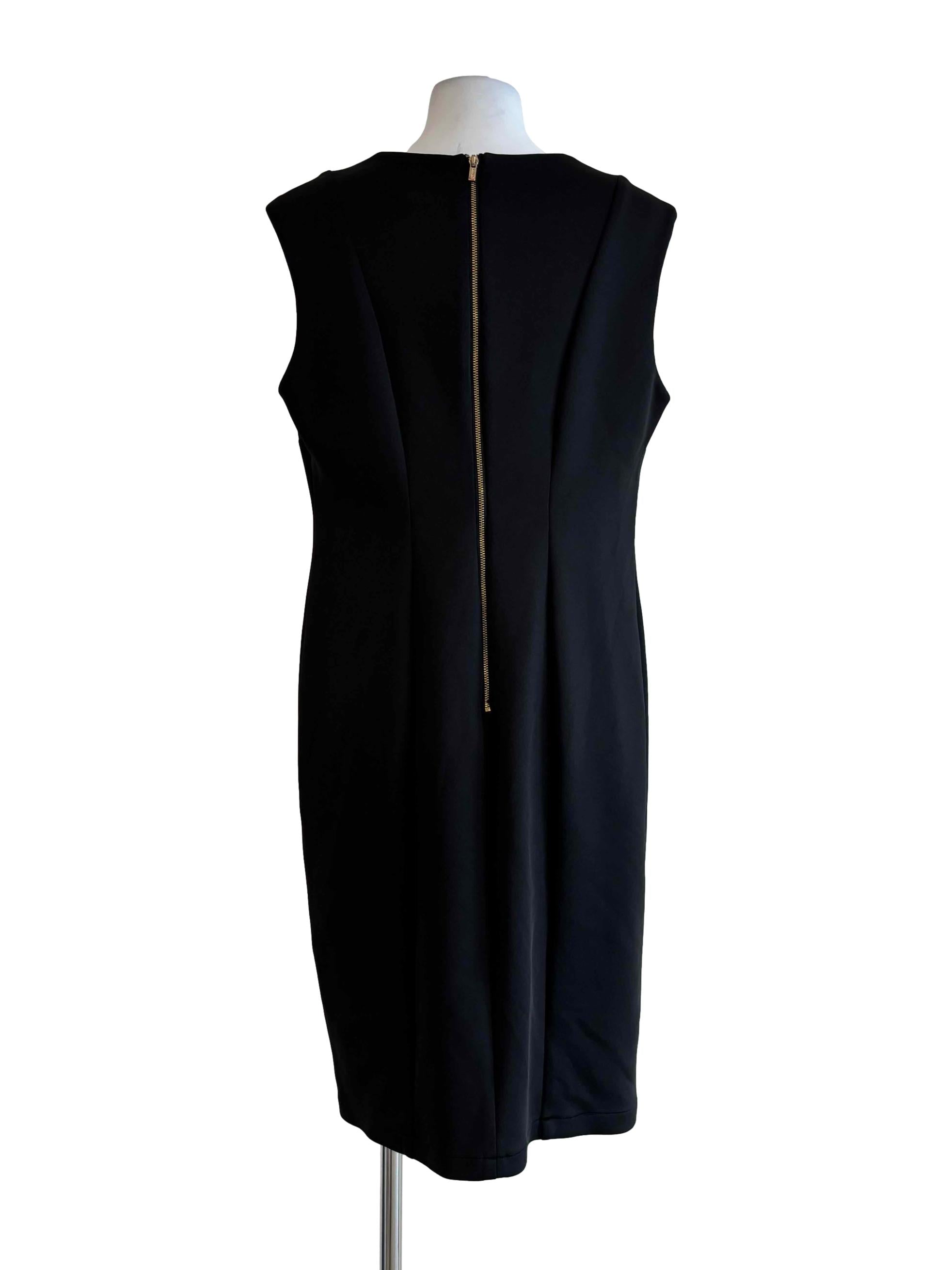 Soft Black Sleeveless Sheath Dress