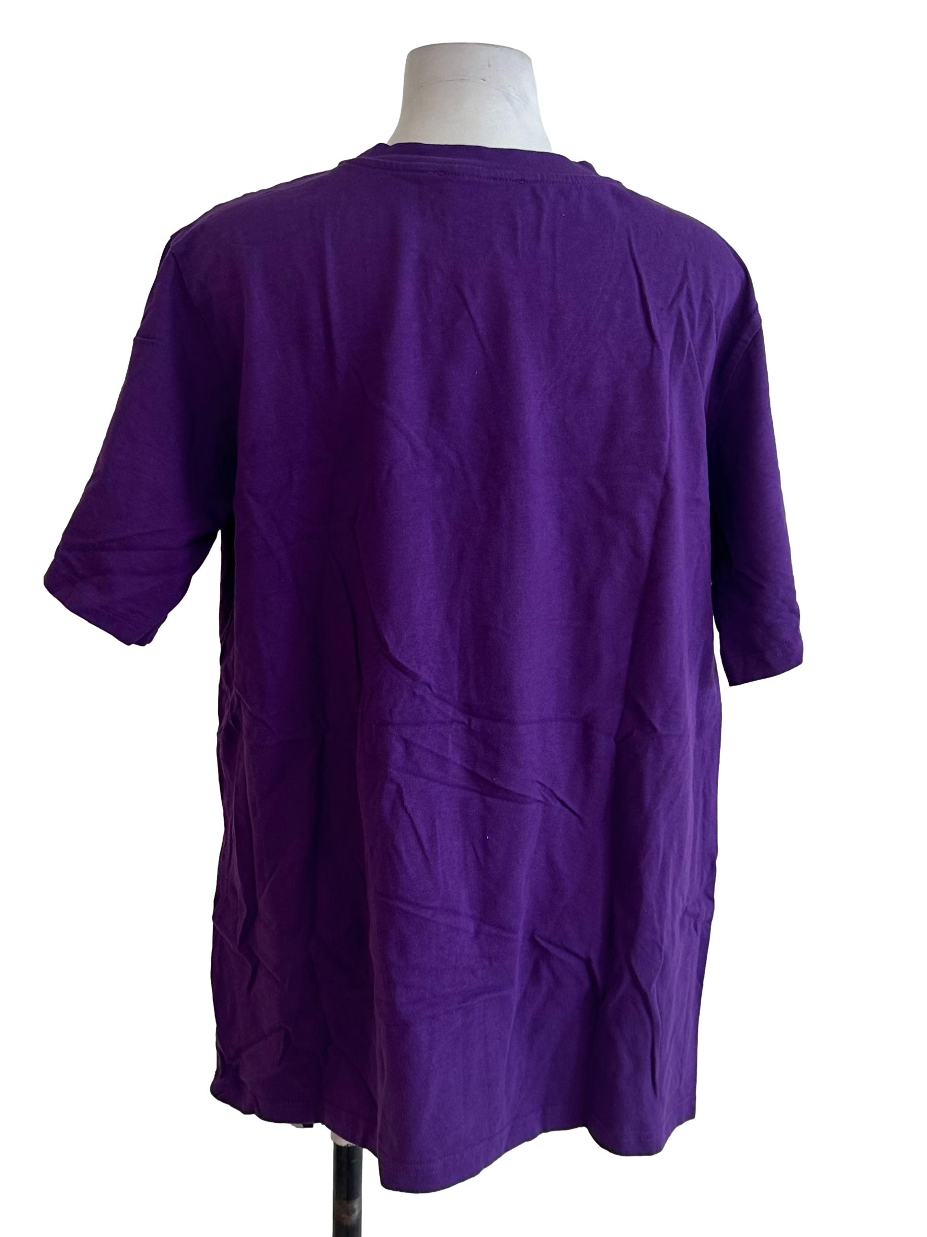 Grape Purple Plain Graphic Tee Top
