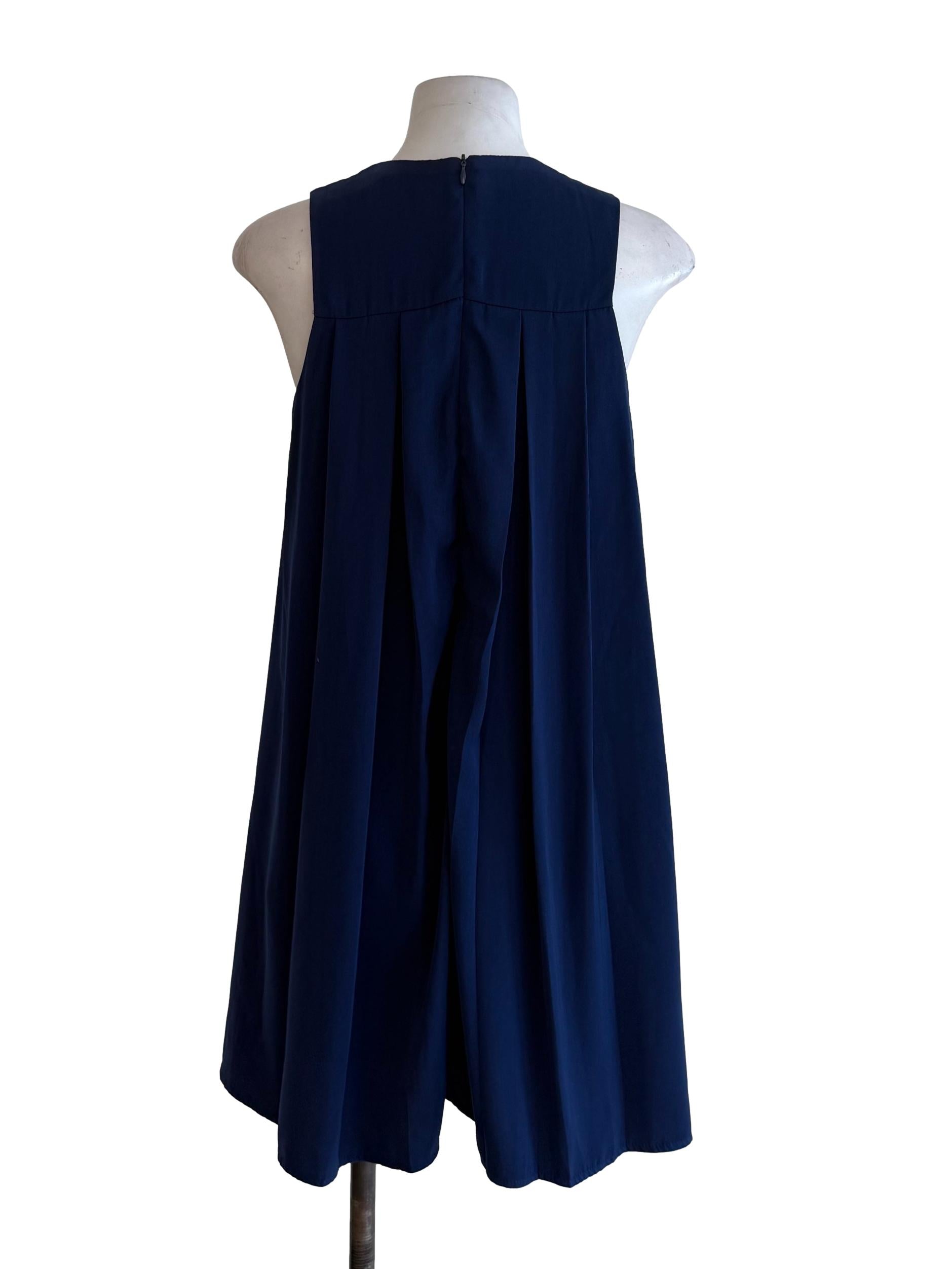 Royal Blue Draped Flowy Dress