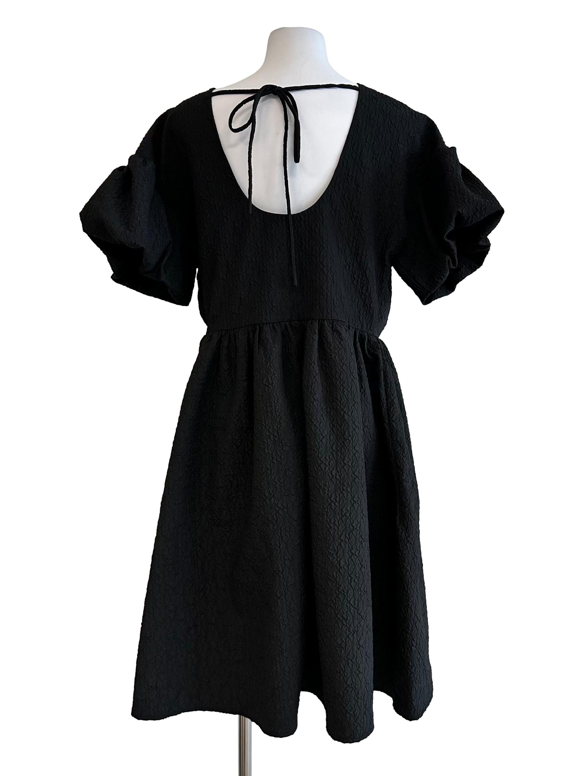 Onyx Black Textured Dress