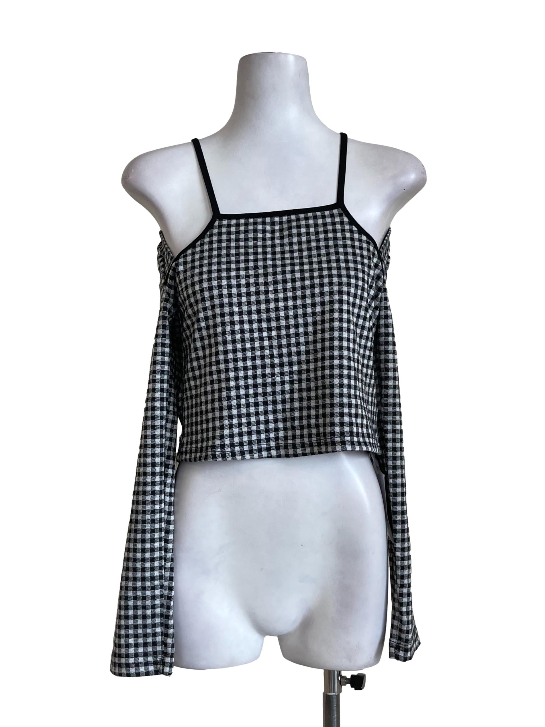 Black Neck Dotted Dress With Nude Linings