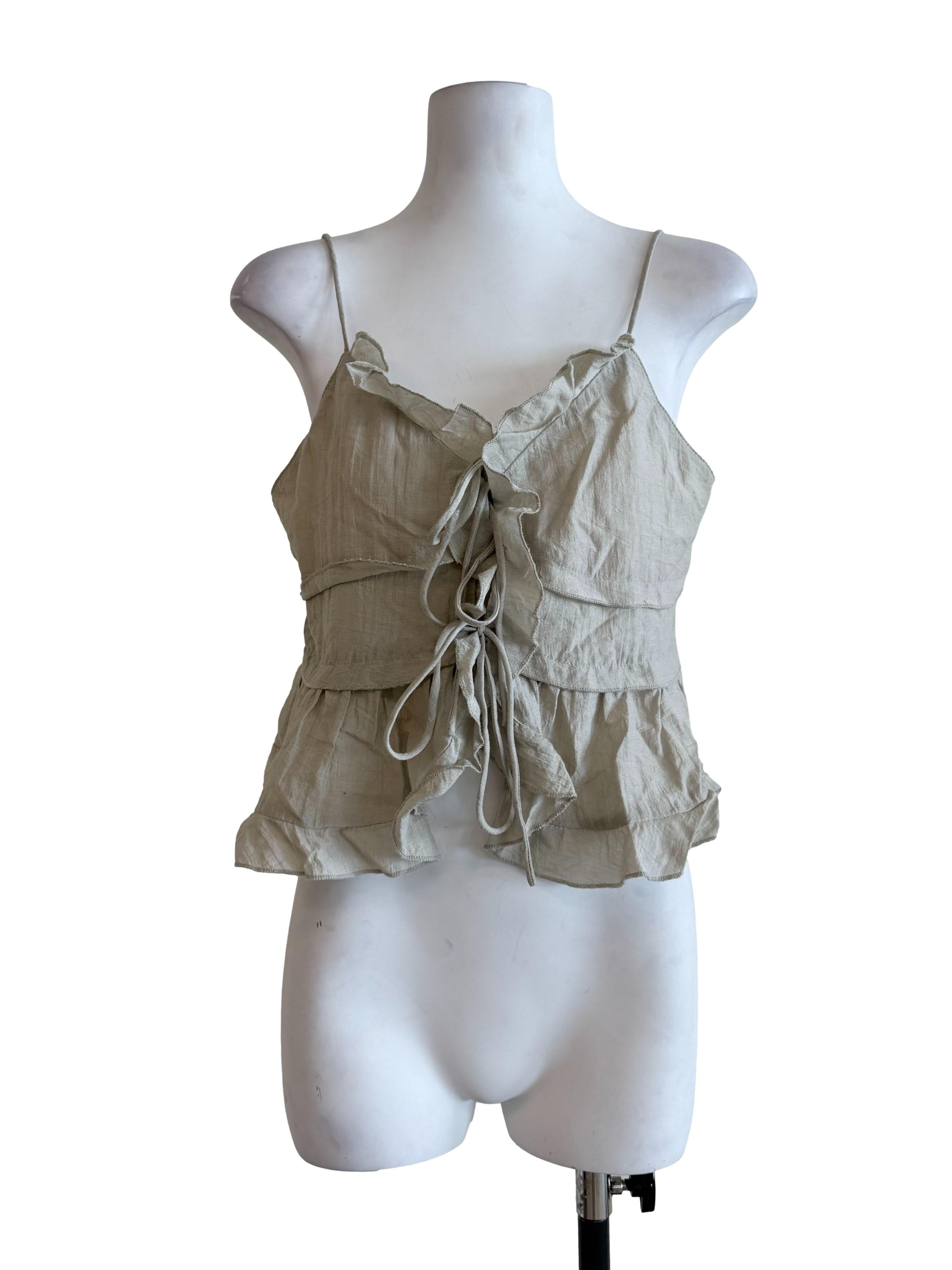 Olive Greeen Spaghetti Strap Top