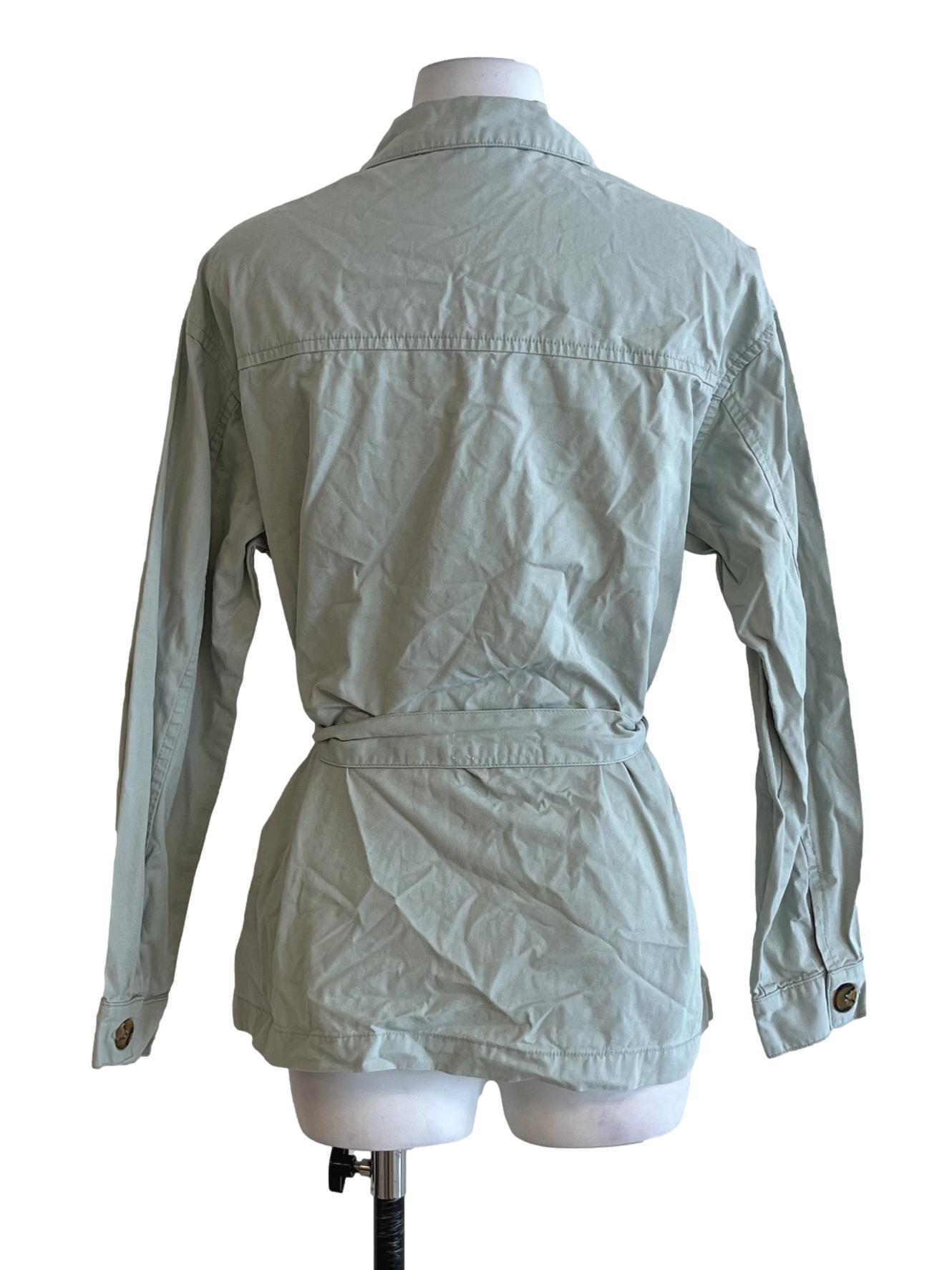 Pistachio Green Button-Down Blouse