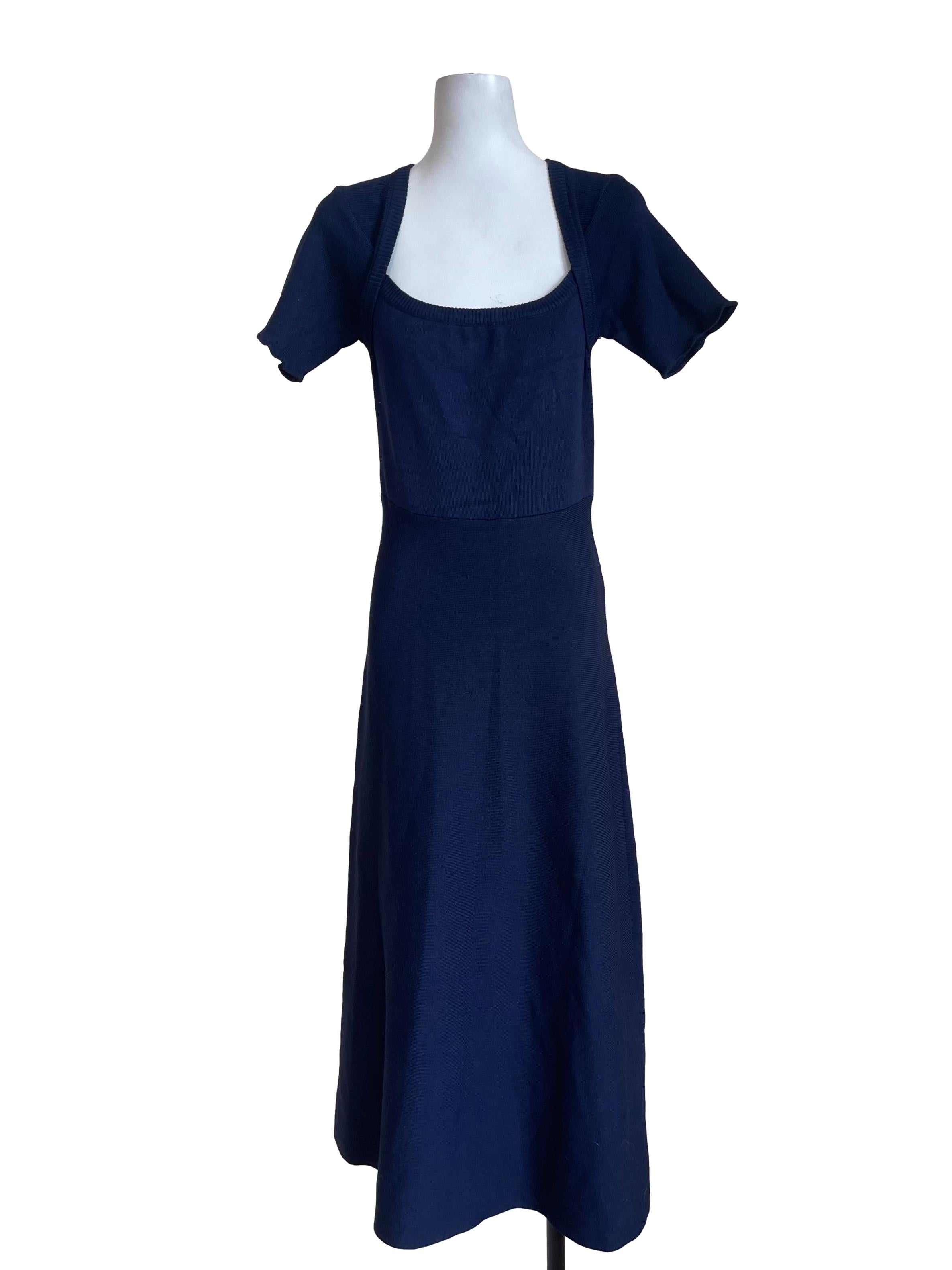 Navy Blue A Line Maxi Dress