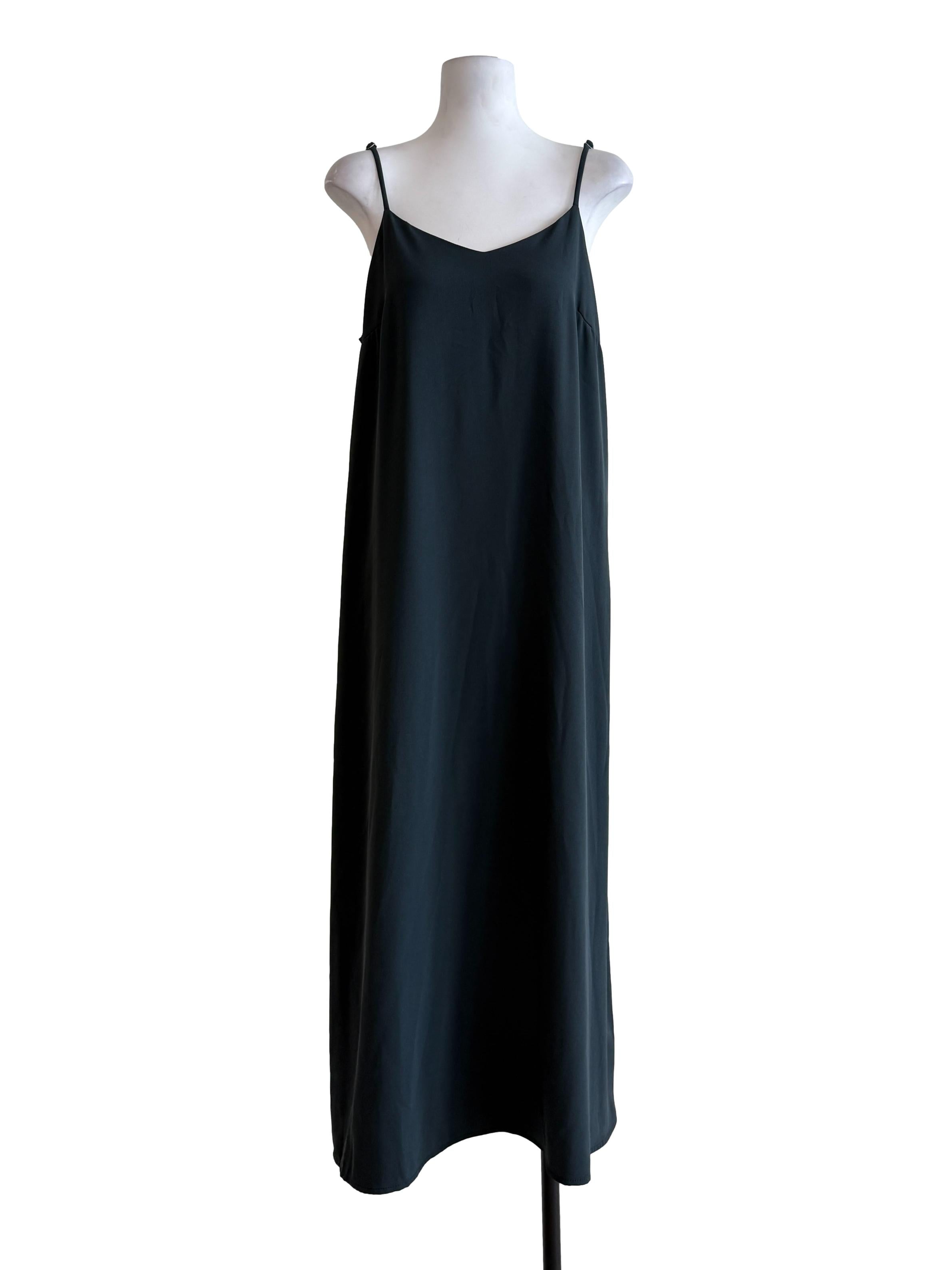 Charcoal Green Slip Dress