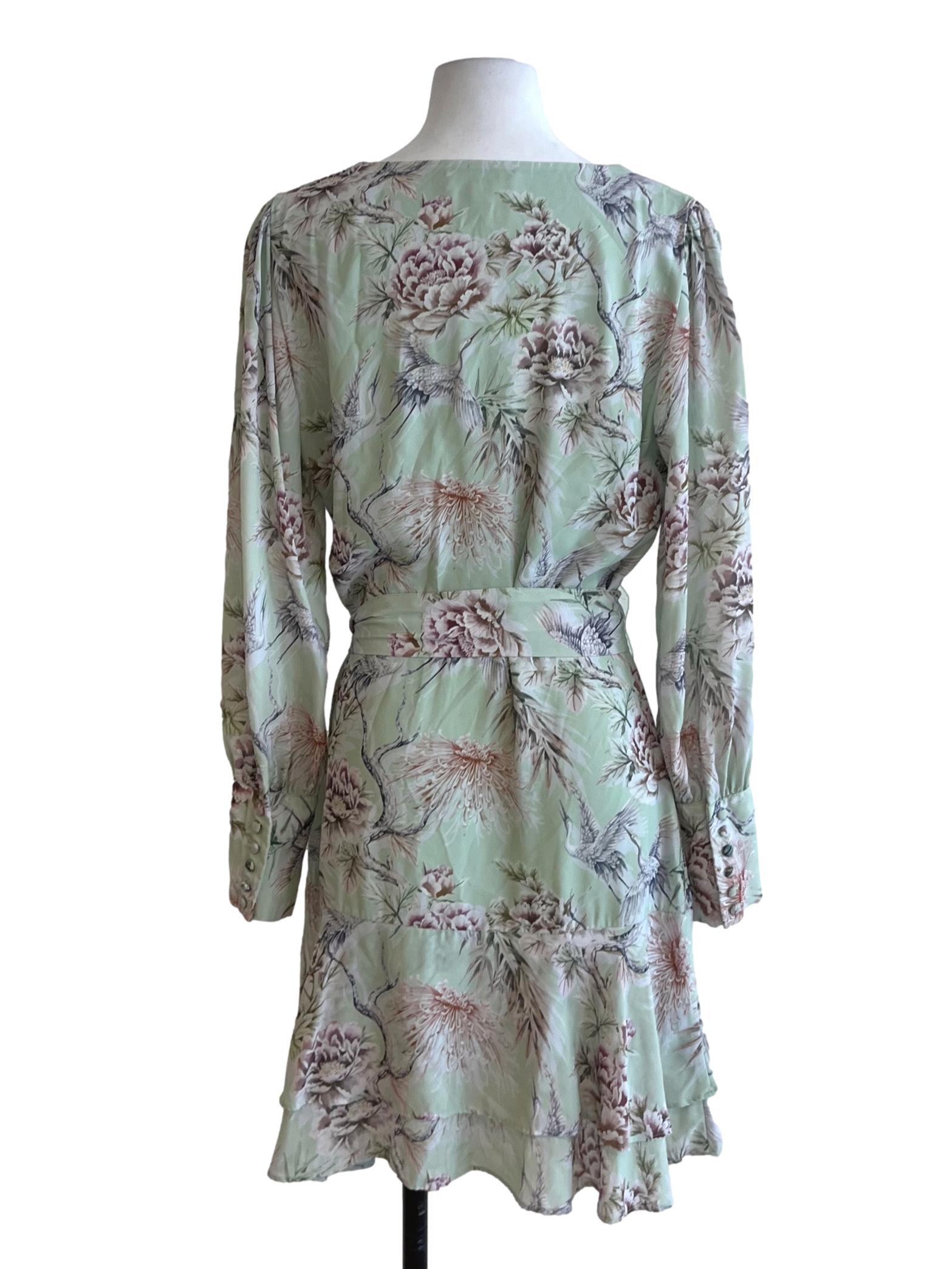 Mint Green Floral Empire Dress