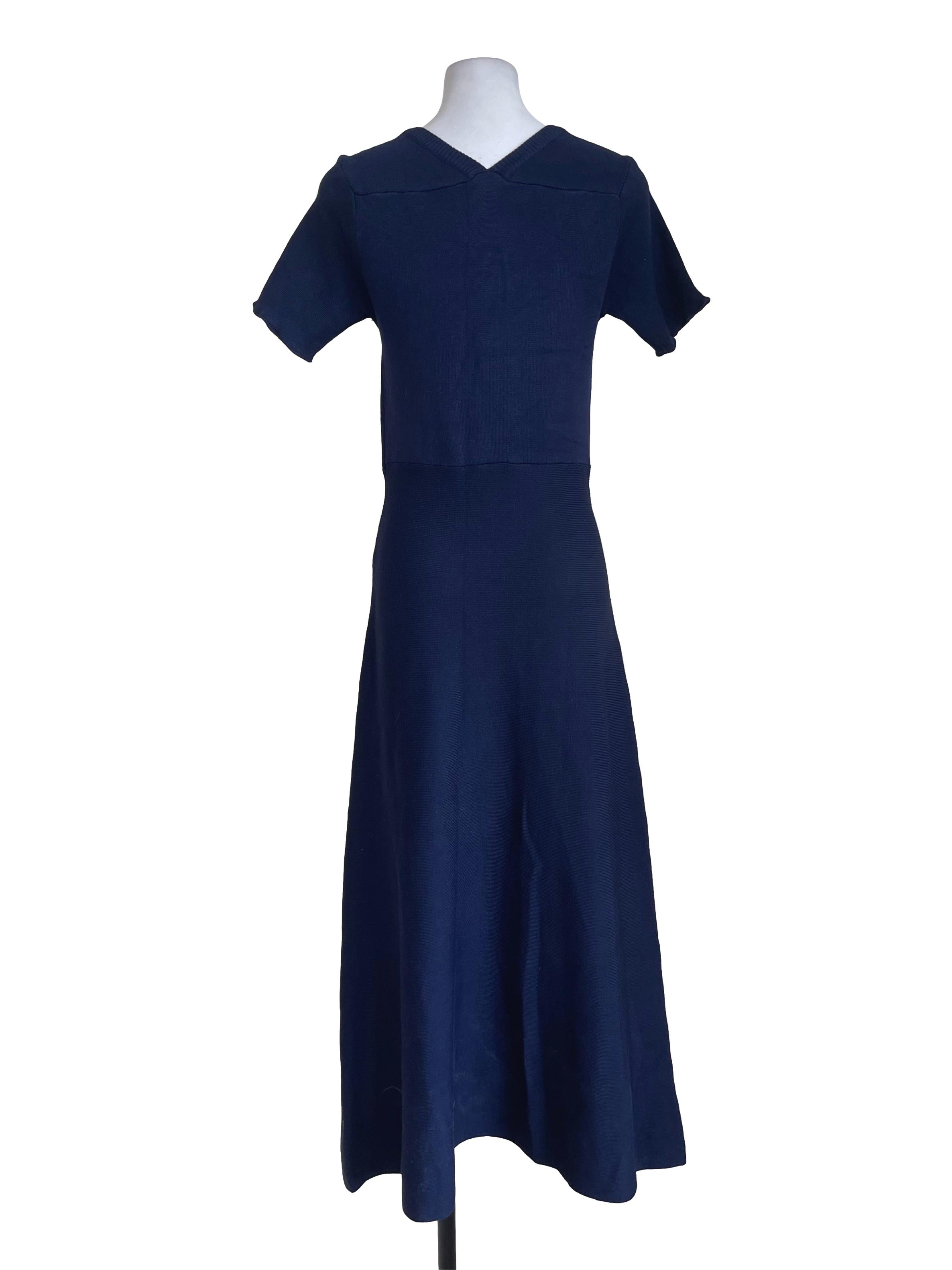Navy Blue A Line Maxi Dress