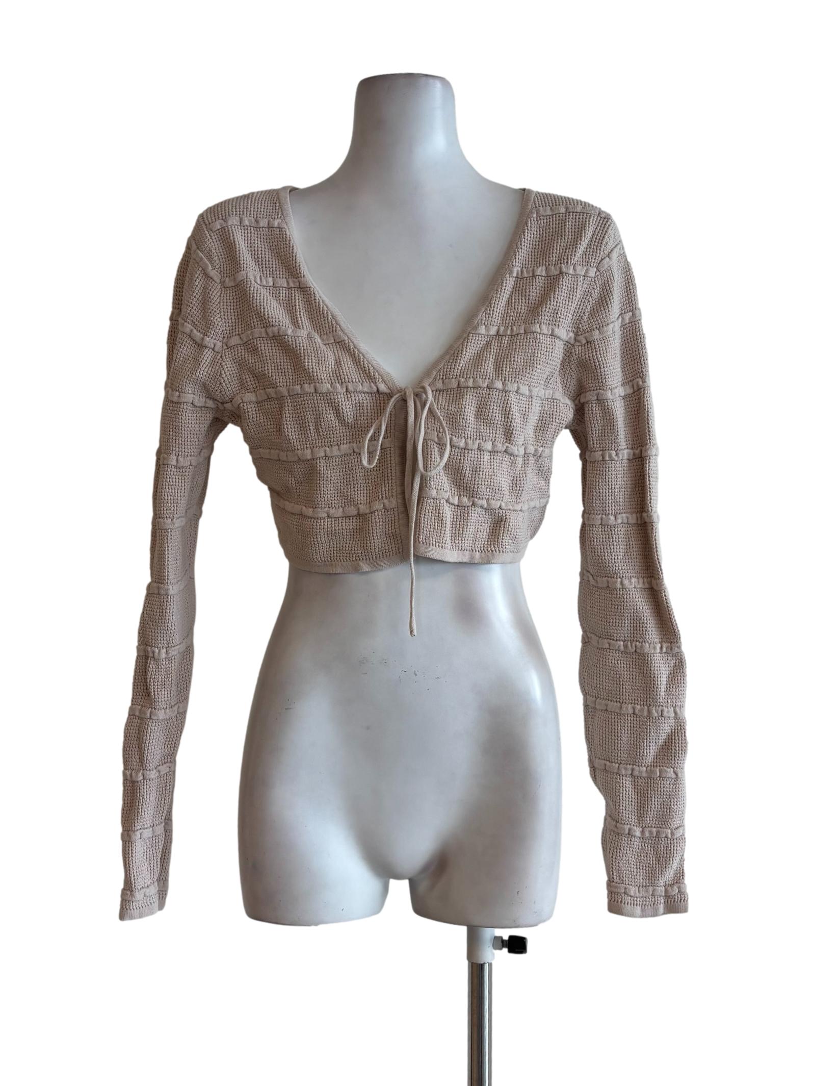 Buttercream Front Tie Knit Cardigan