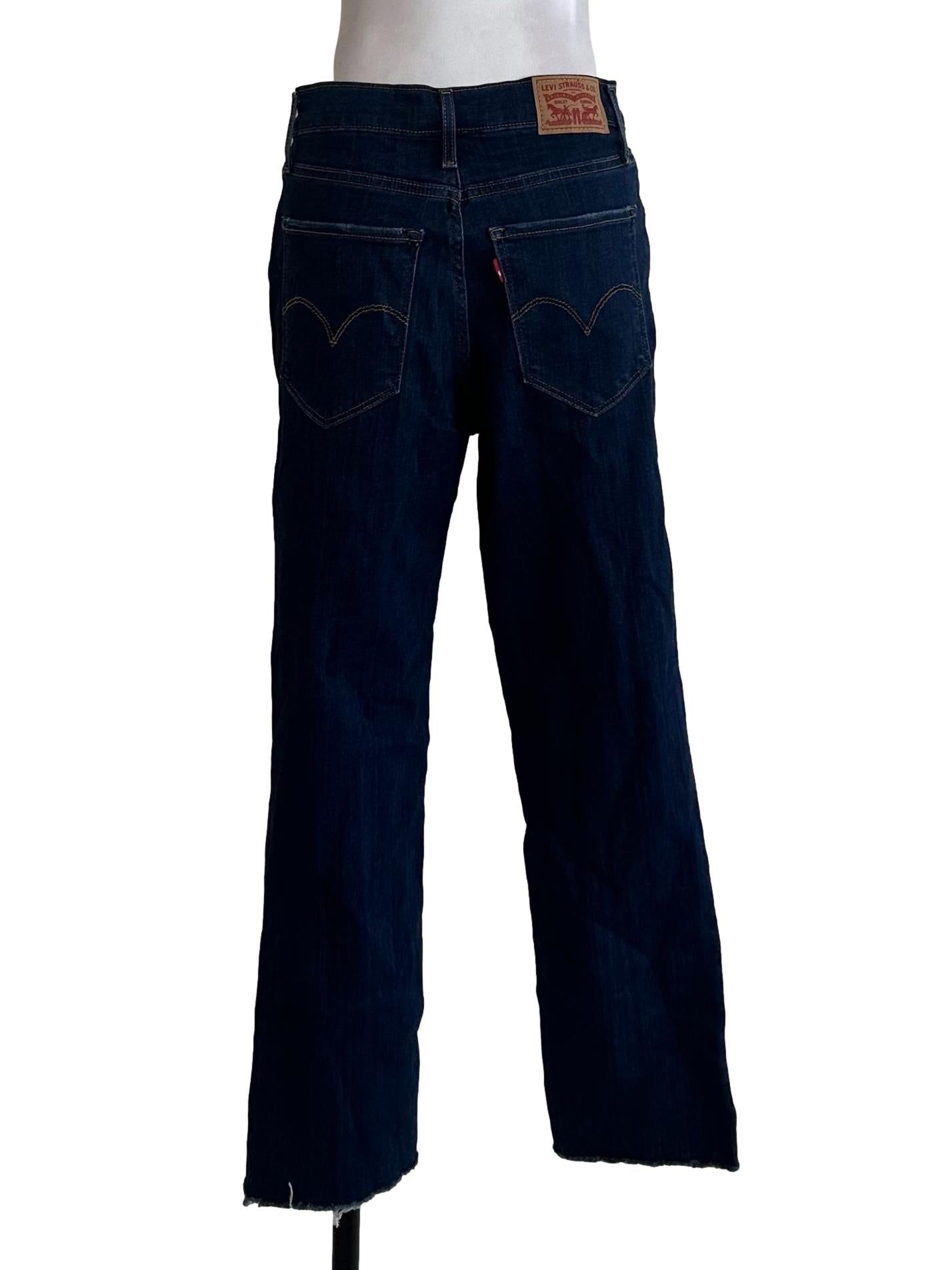 Dark Blue Denim Long Jeans