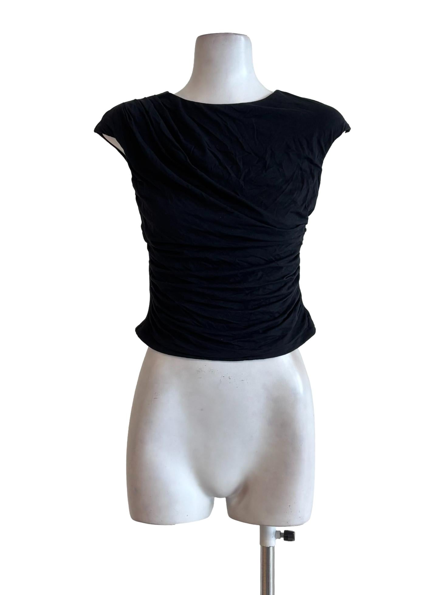 Soft Black Bodycon Top