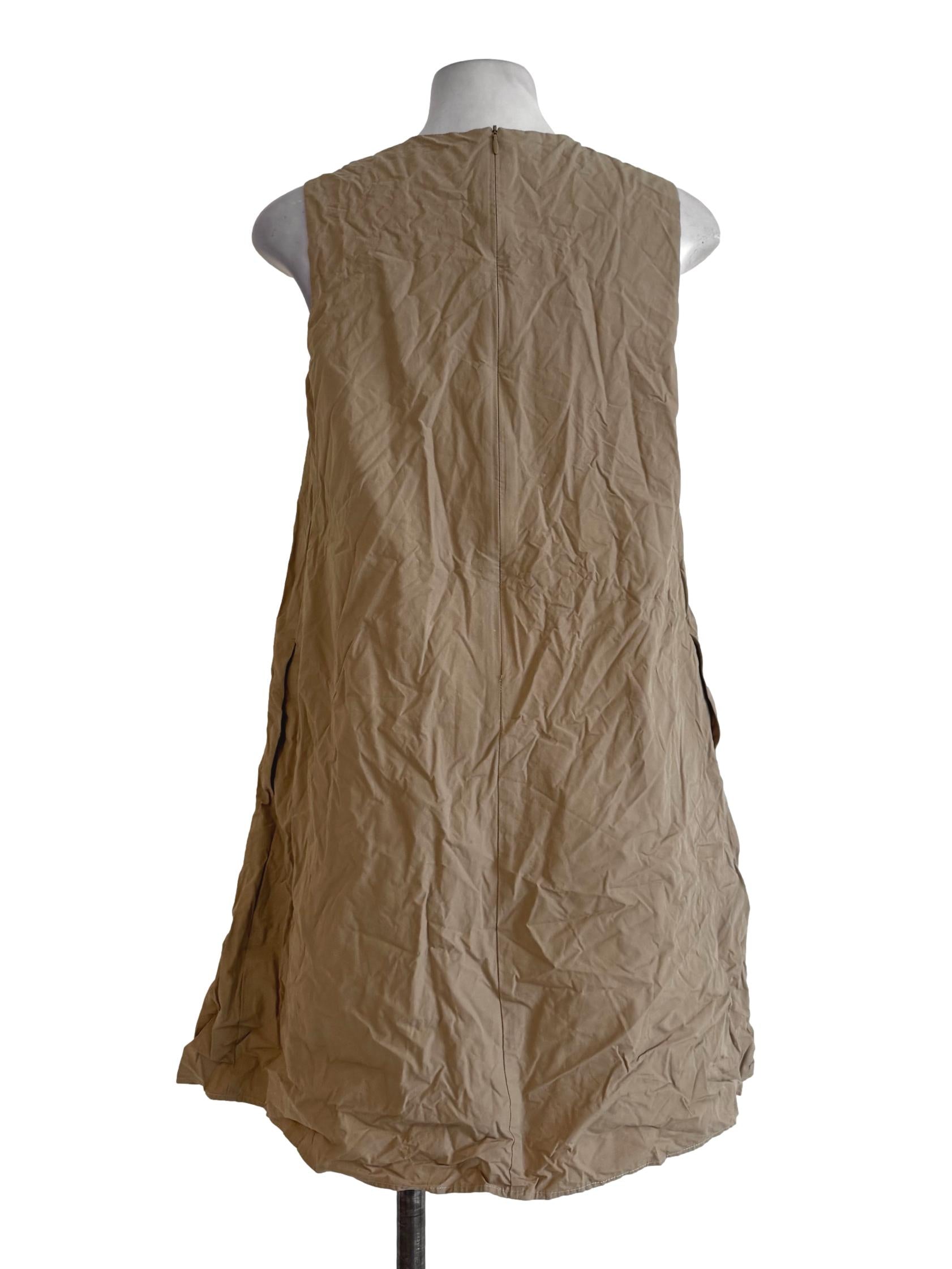 V-Neck Cotton Shift Dress OSN
