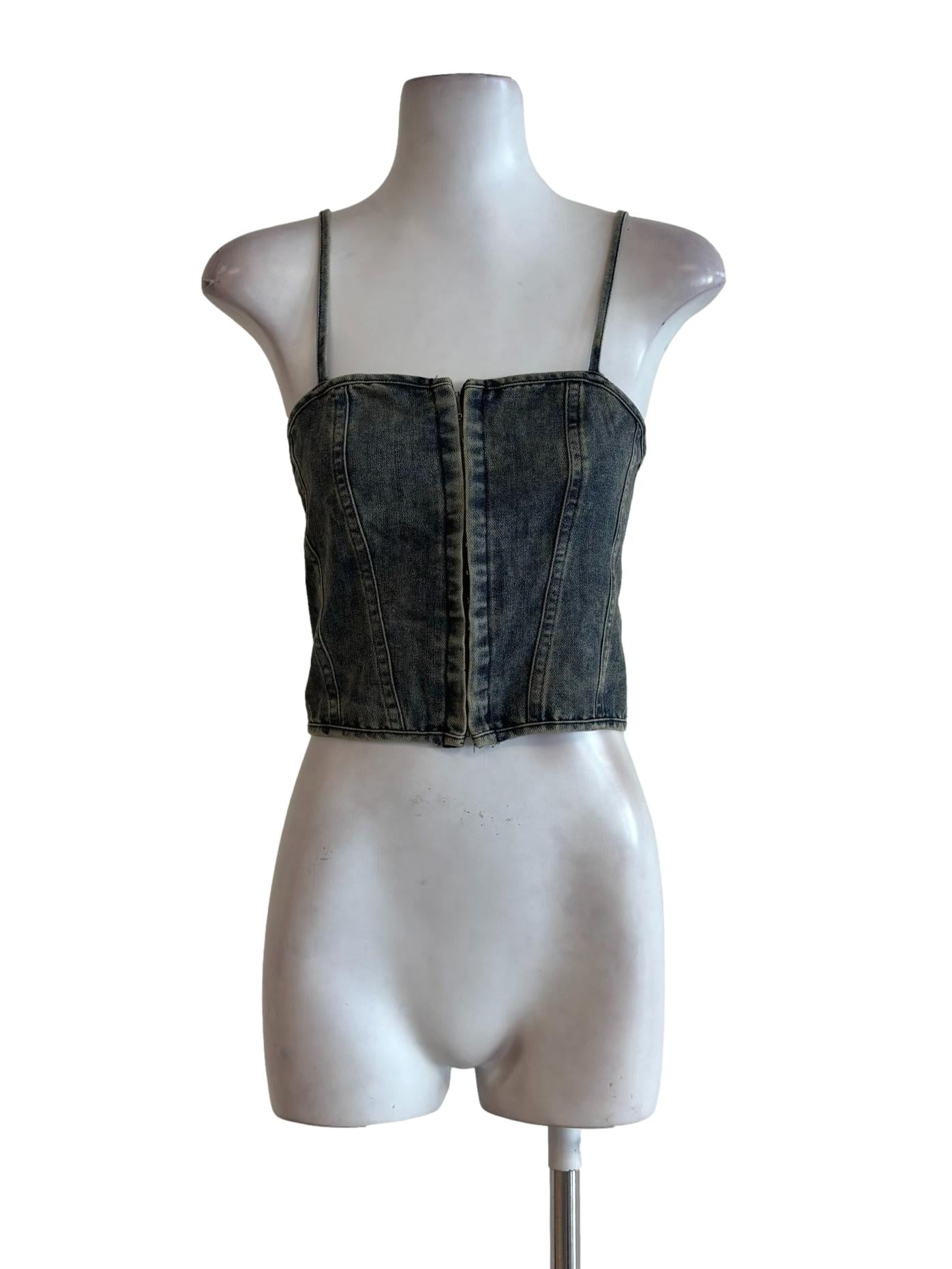 Denim Corset Top