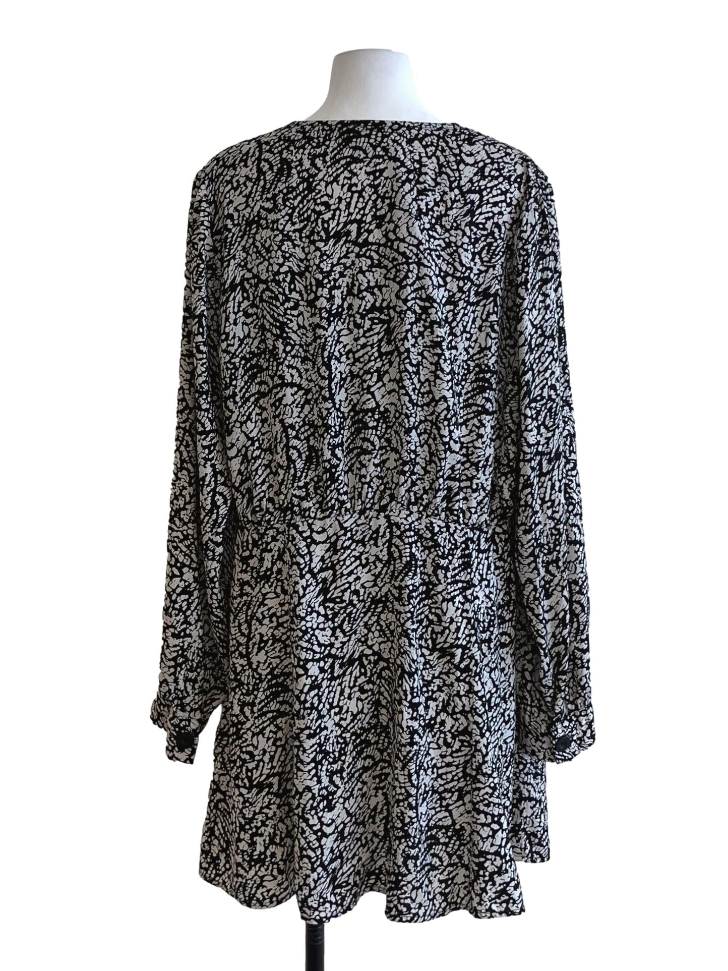 Black V-Neckline Empire Dress