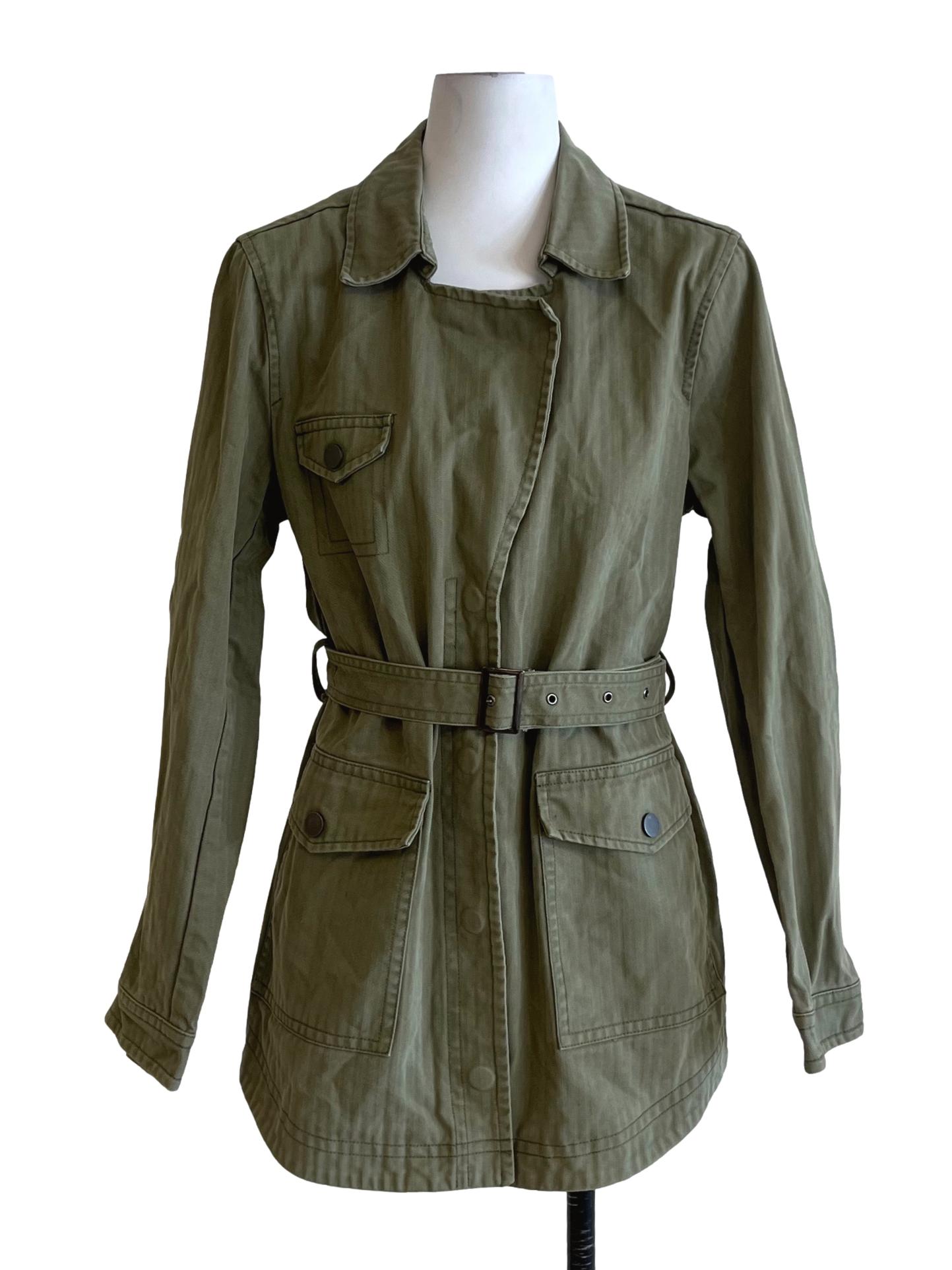 Sage Green Wing Collar Jacket
