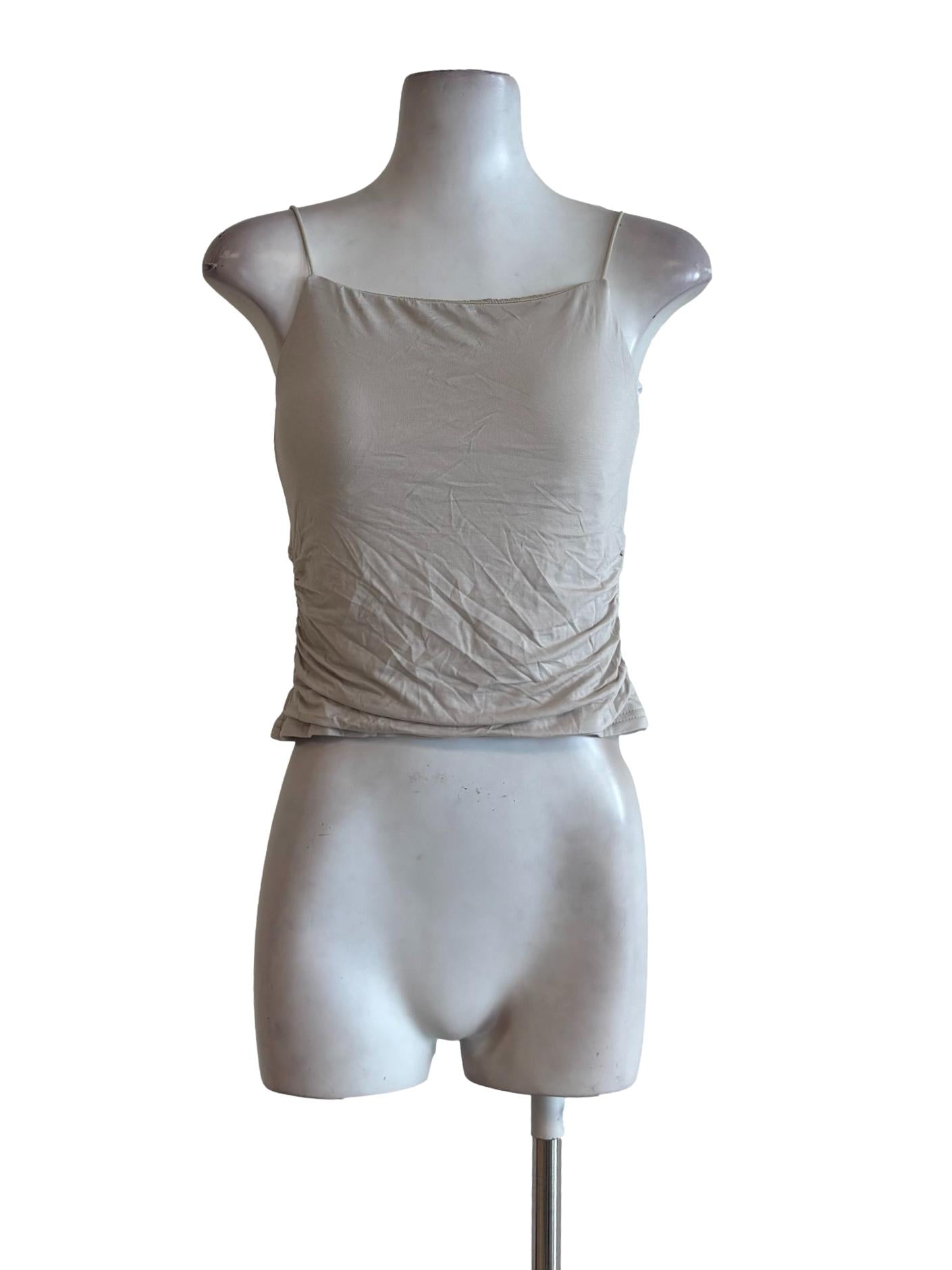 Eggshell White Bodycon Camisole Top