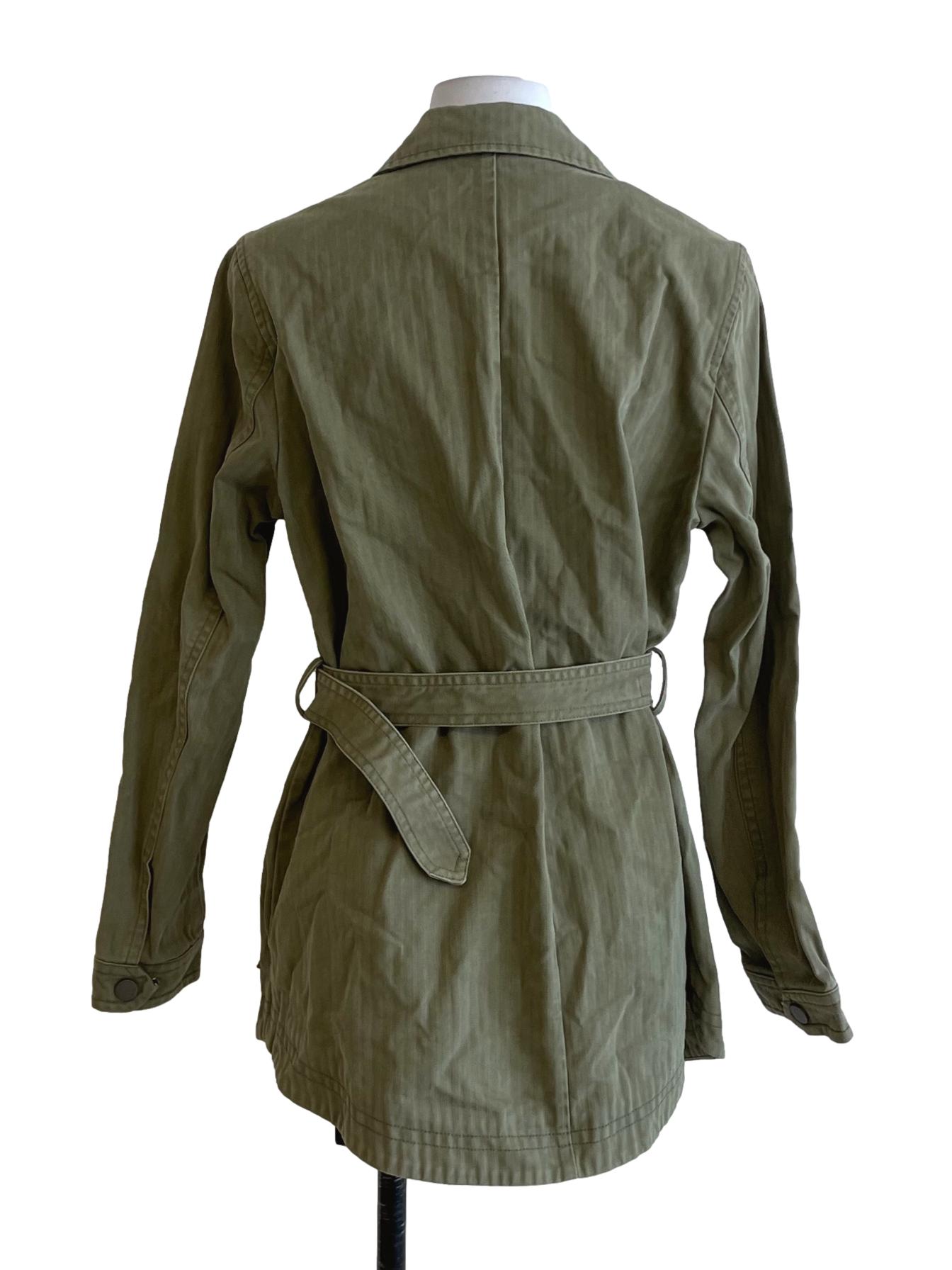 Sage Green Wing Collar Jacket