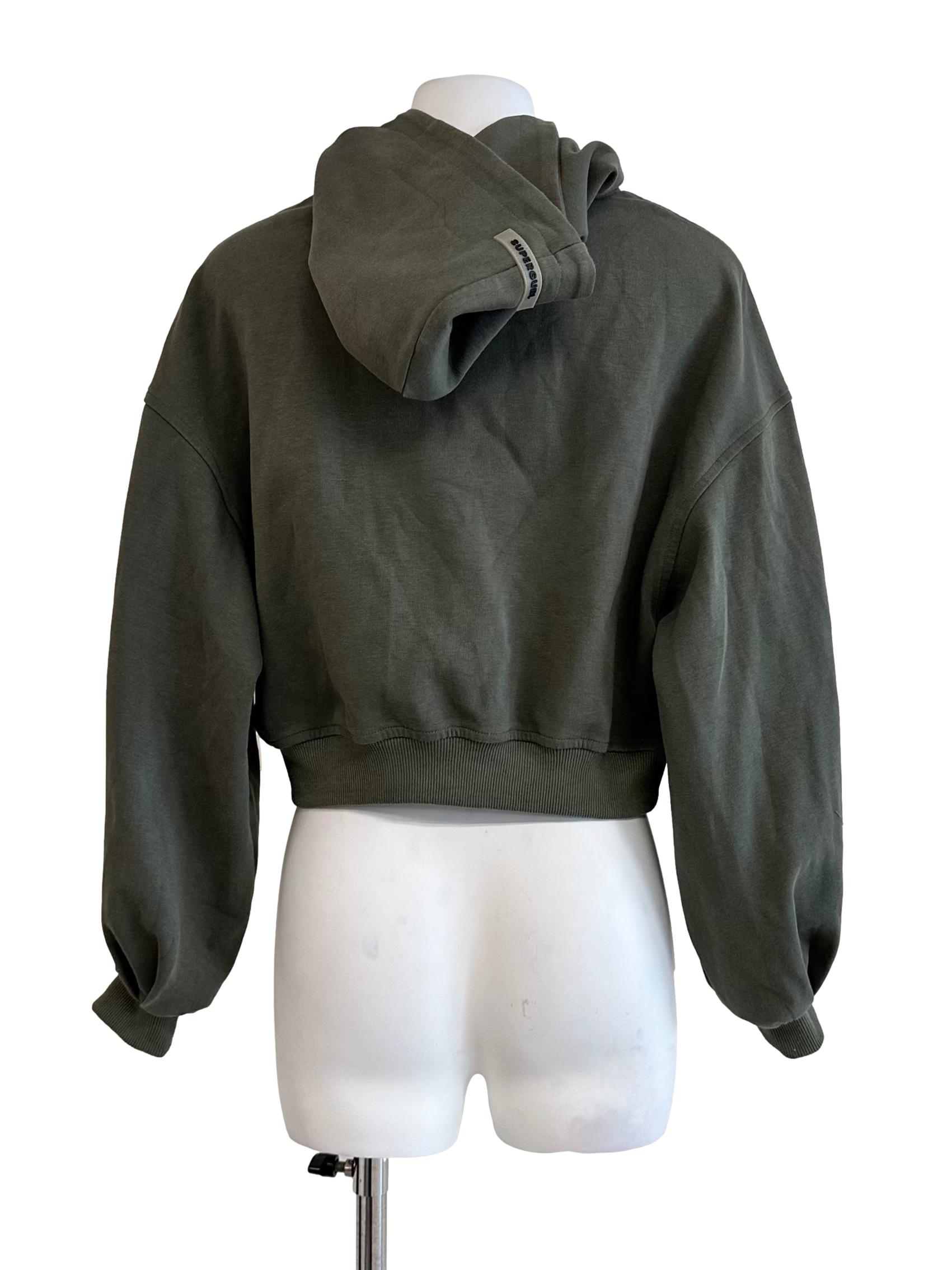 Moss Green Zip Hoodie