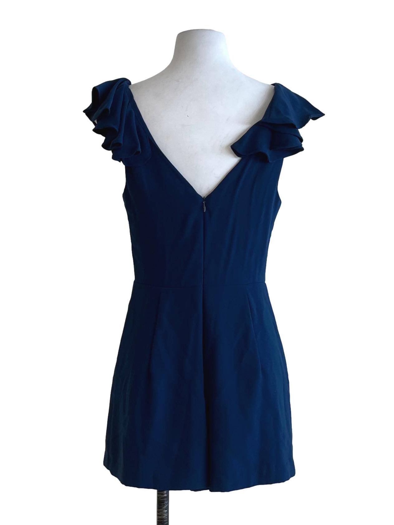 Navy Blue V-Neckline Romper