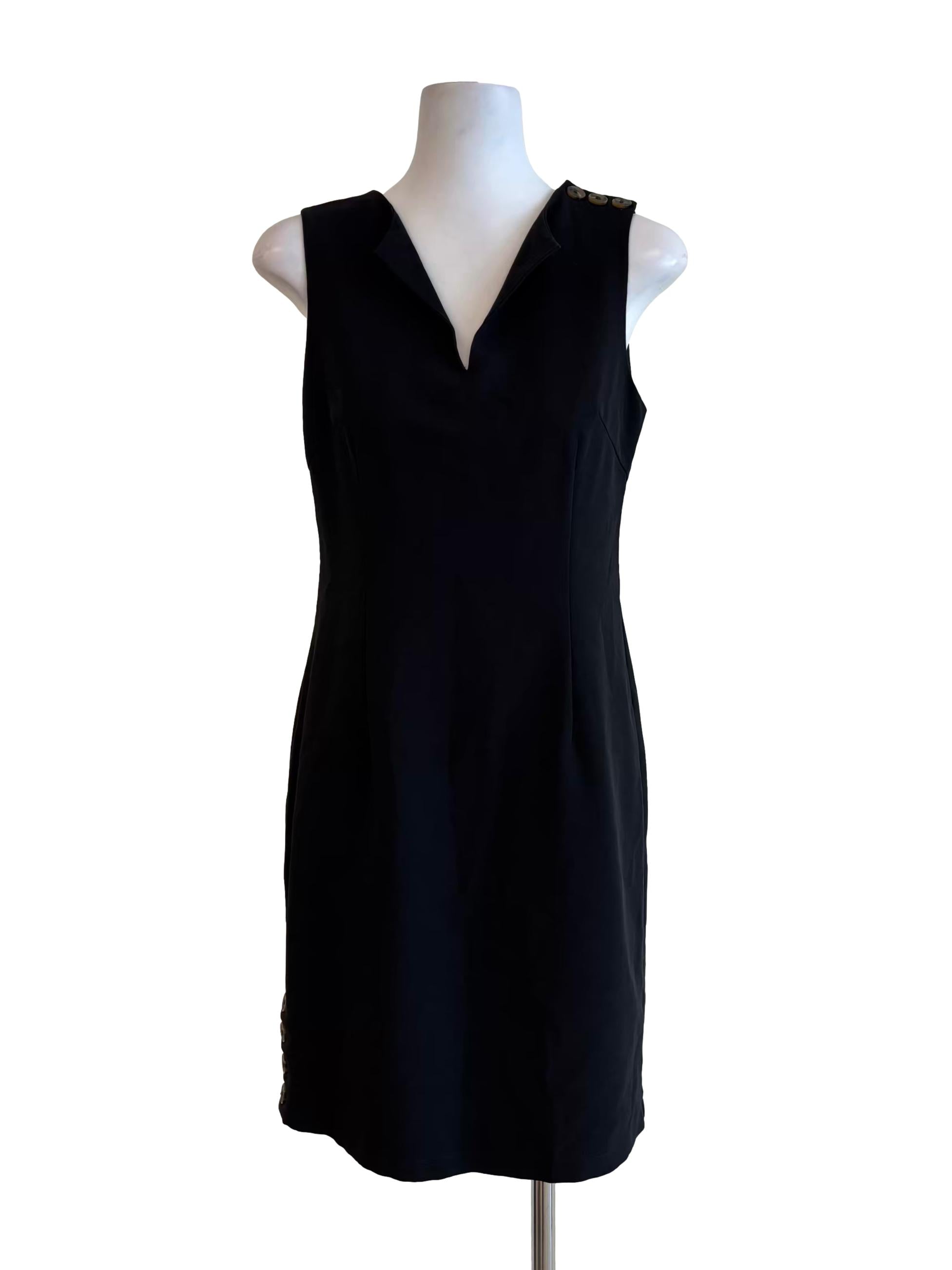 Soft Black Sleeveless Sheath Dress