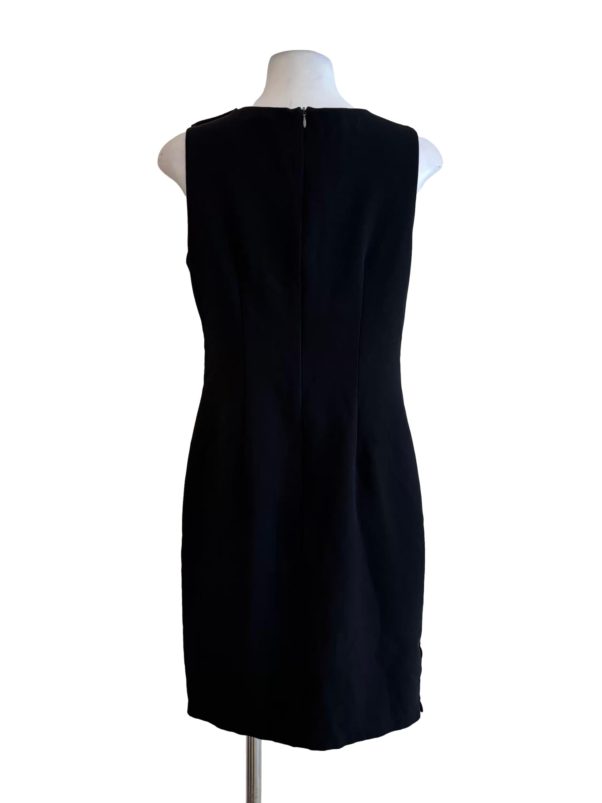 Soft Black Sleeveless Sheath Dress