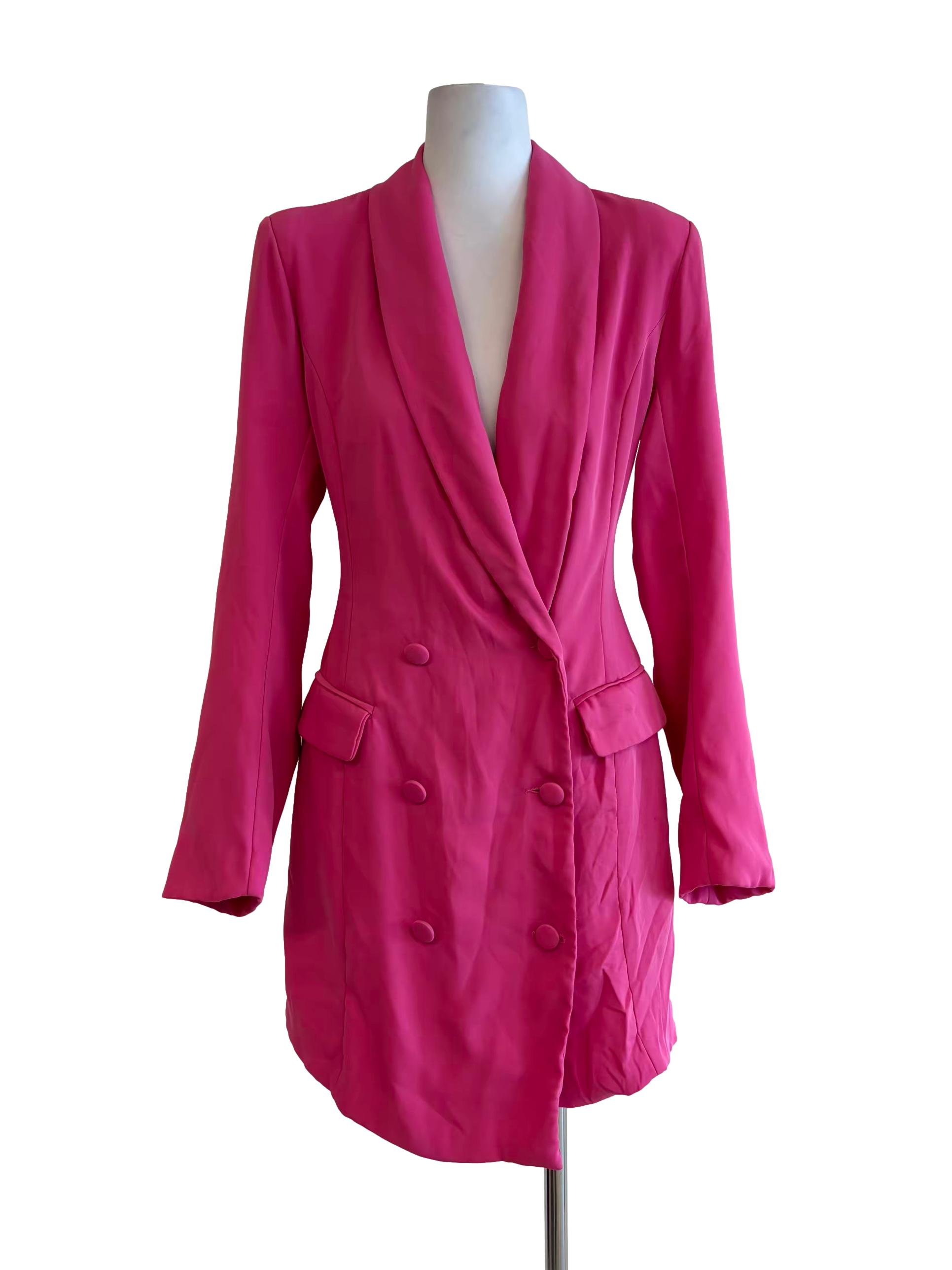 Barbie Pink Double Button Blazer Dress